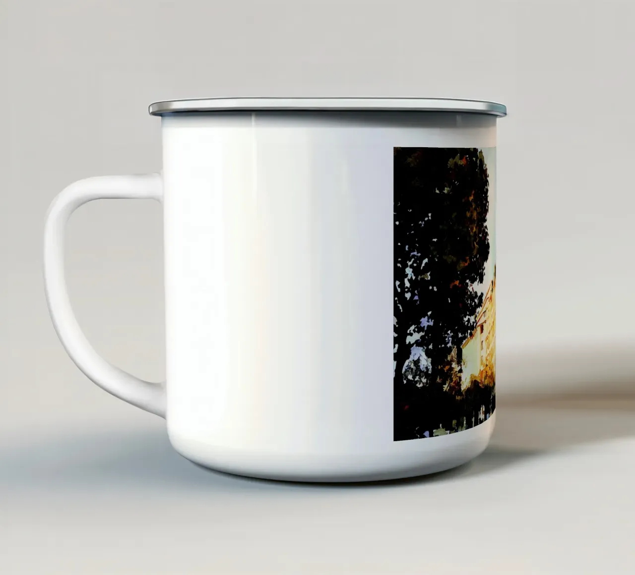 A Parigi tazza in smalto da Massimo Frascogna