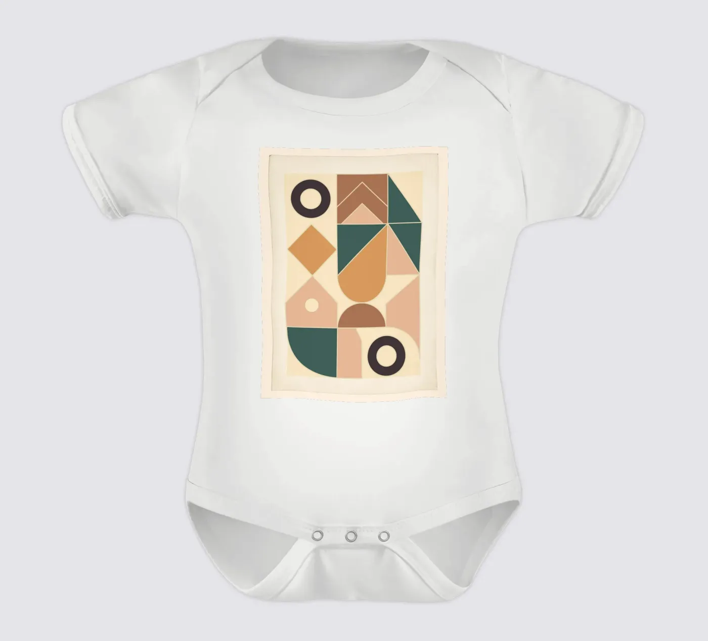 Structured Forms short-sleeve baby romper by Gaite