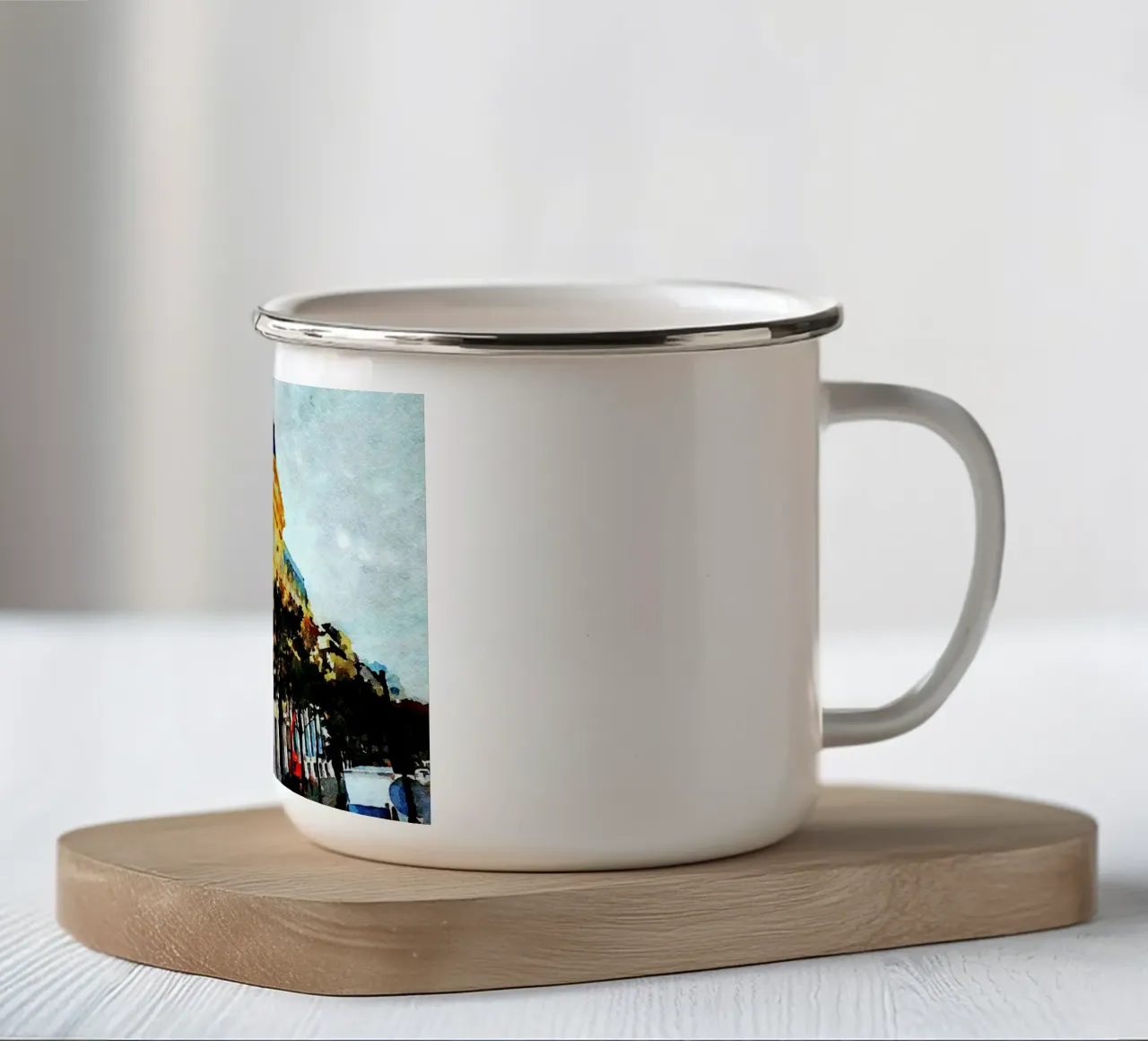 A Parigi tazza in smalto da Massimo Frascogna