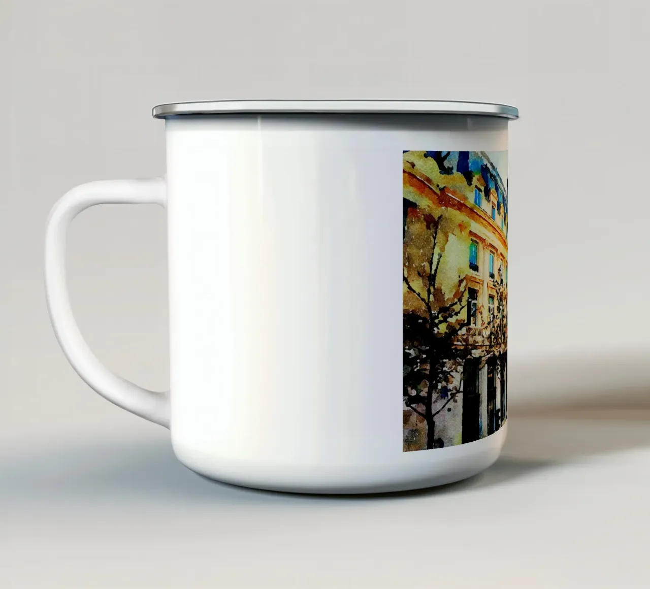 A Parigi tazza in smalto da Massimo Frascogna