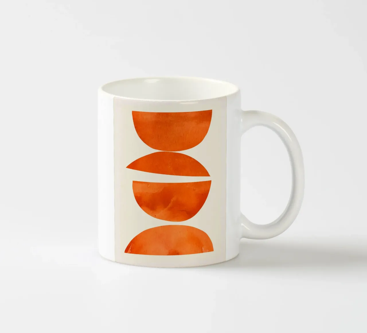 astratto minimale 23 - Equilibrio arancione tazza in ceramica da ThingDesign