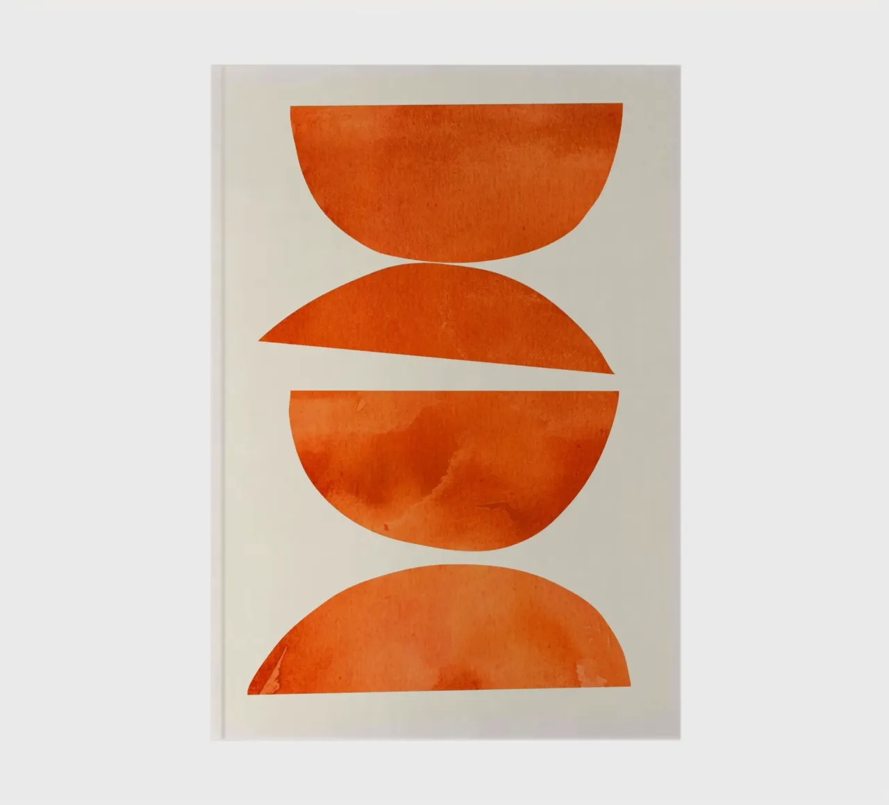 abstract minimal 23 -Orange Balance notebook by ThingDesign