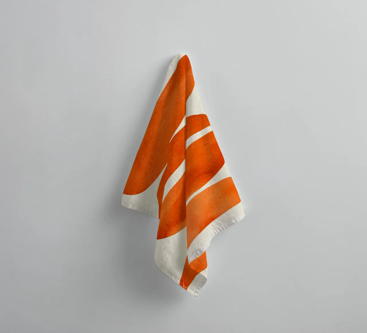 abstract minimal 23 -Orange Balance towel by ThingDesign