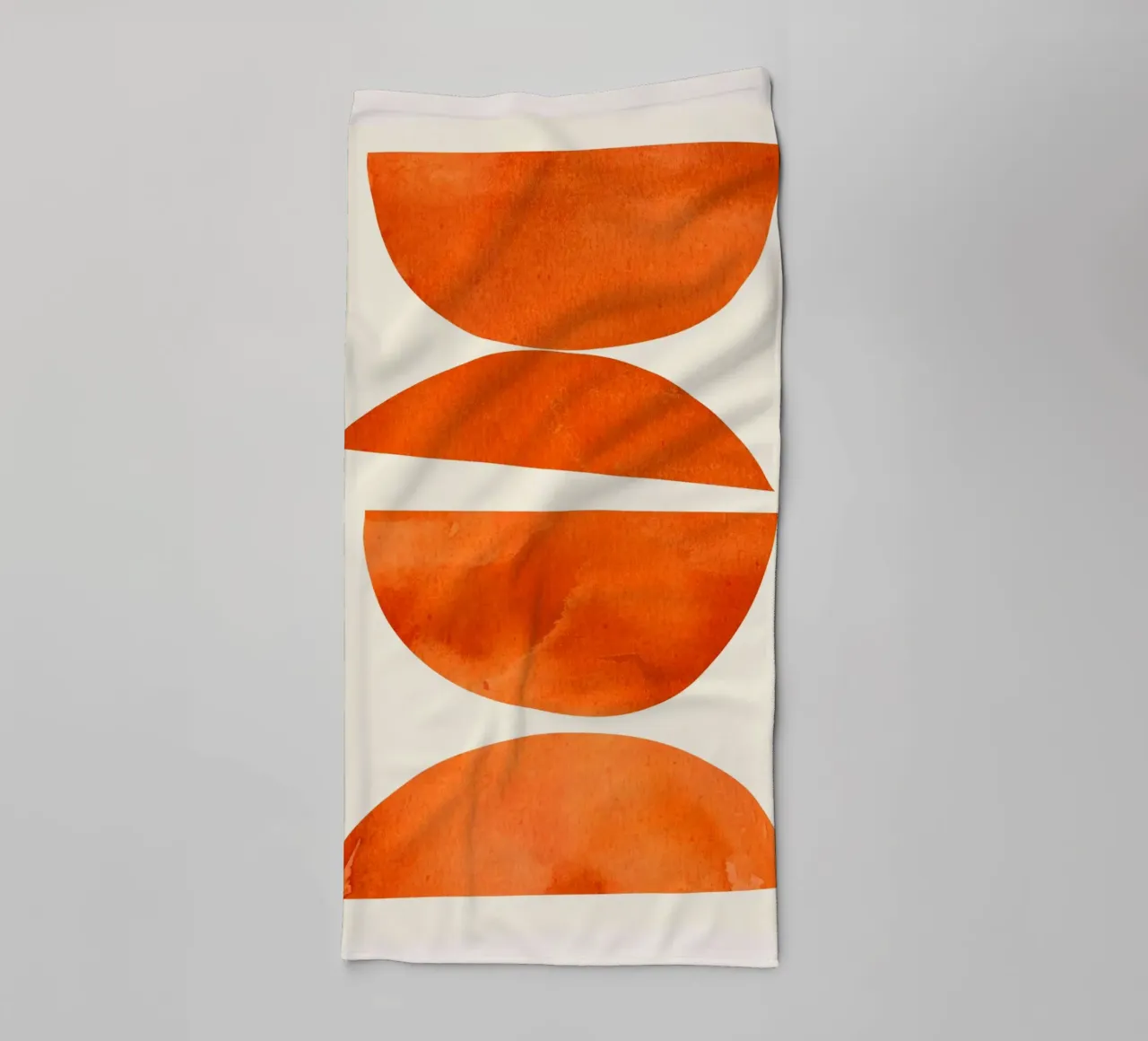 abstract minimal 23 -Orange Balance towel by ThingDesign