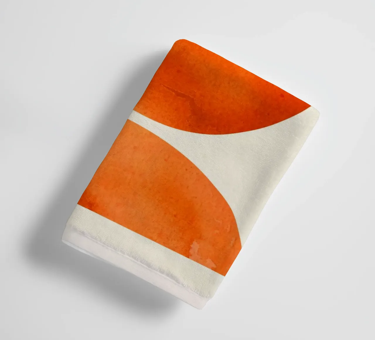 abstract minimal 23 -Orange Balance towel by ThingDesign