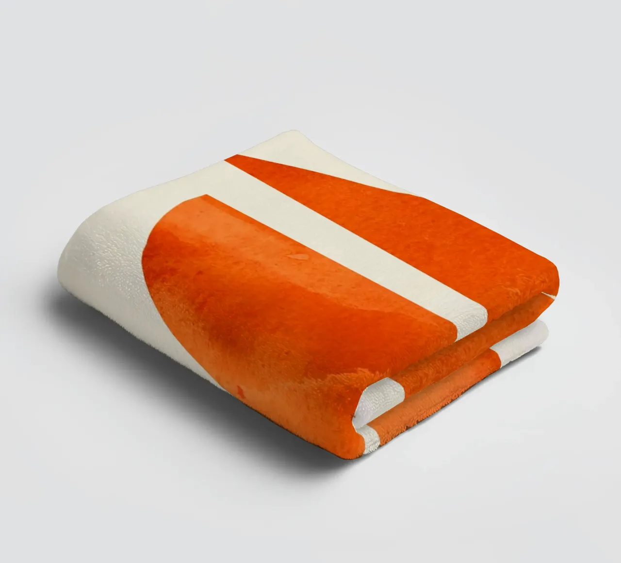 abstract minimal 23 -Orange Balance towel by ThingDesign