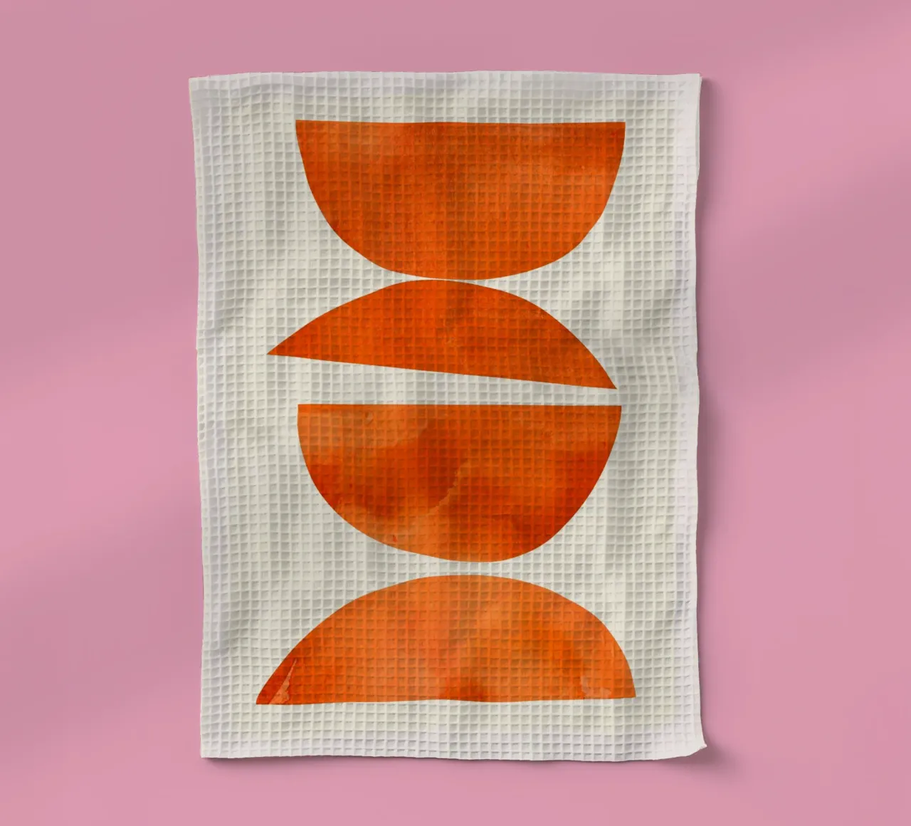 abstrakt minimal 23 -Orange Balance Geschirrtuch von ThingDesign