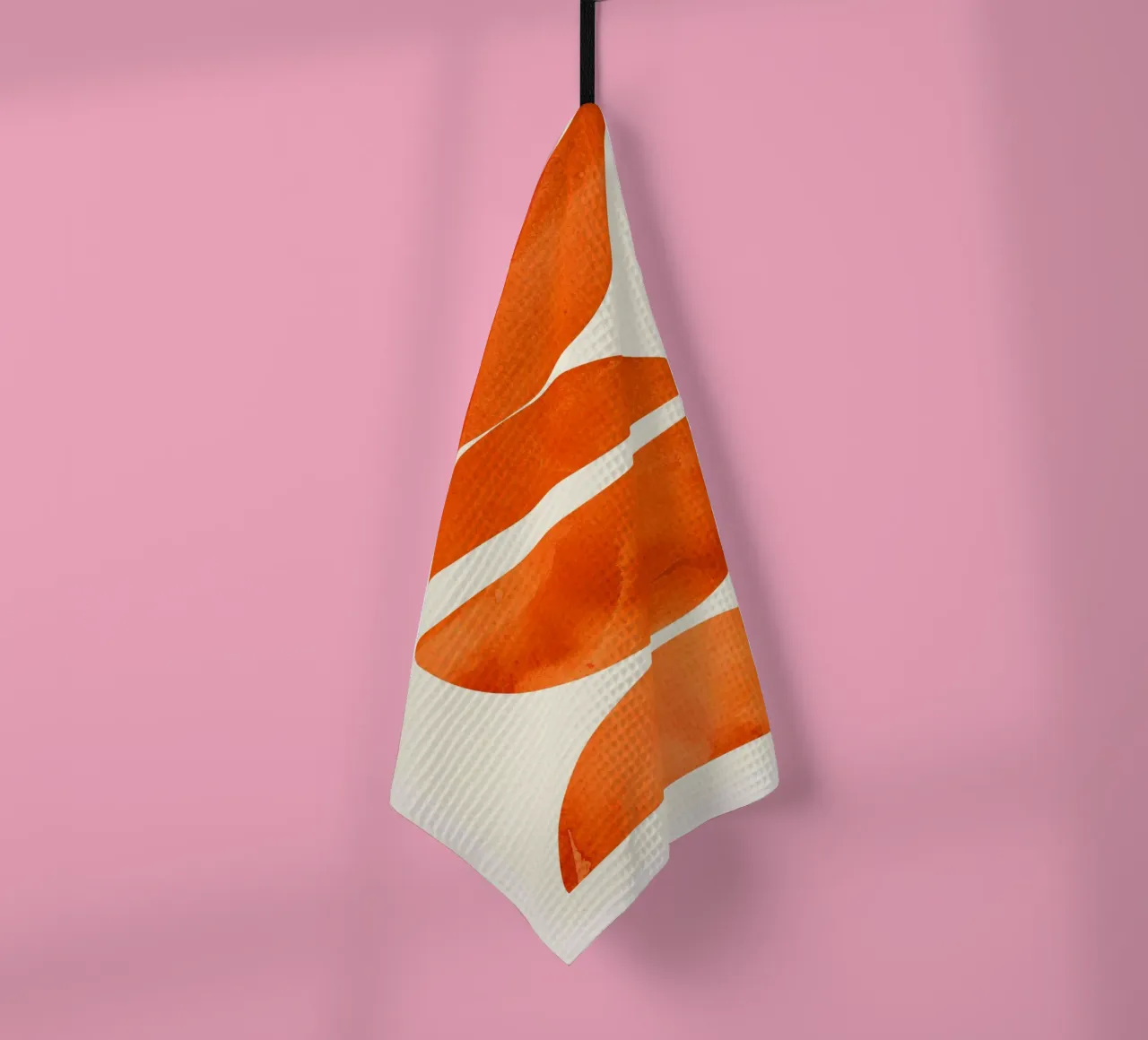 abstrakt minimal 23 -Orange Balance Geschirrtuch von ThingDesign