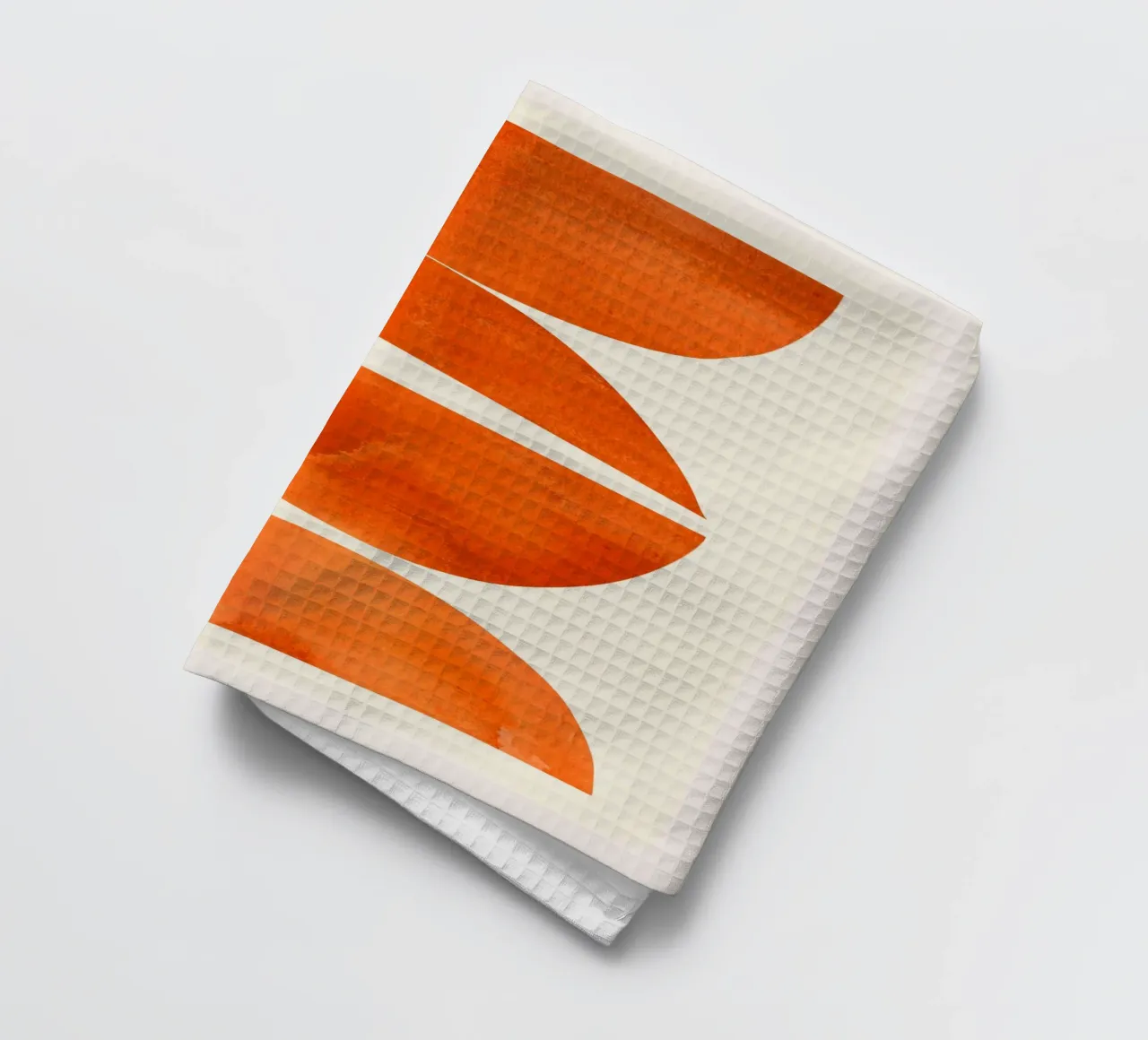 abstrakt minimal 23 -Orange Balance Geschirrtuch von ThingDesign