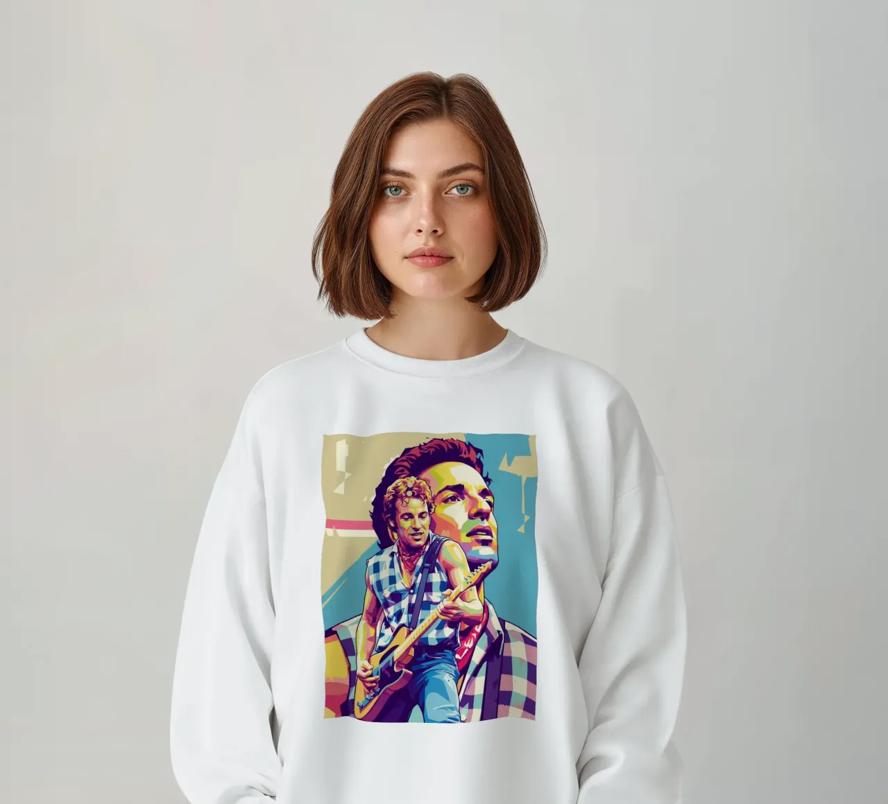 Bruce Springsteen pop art felpa da Hantamrata