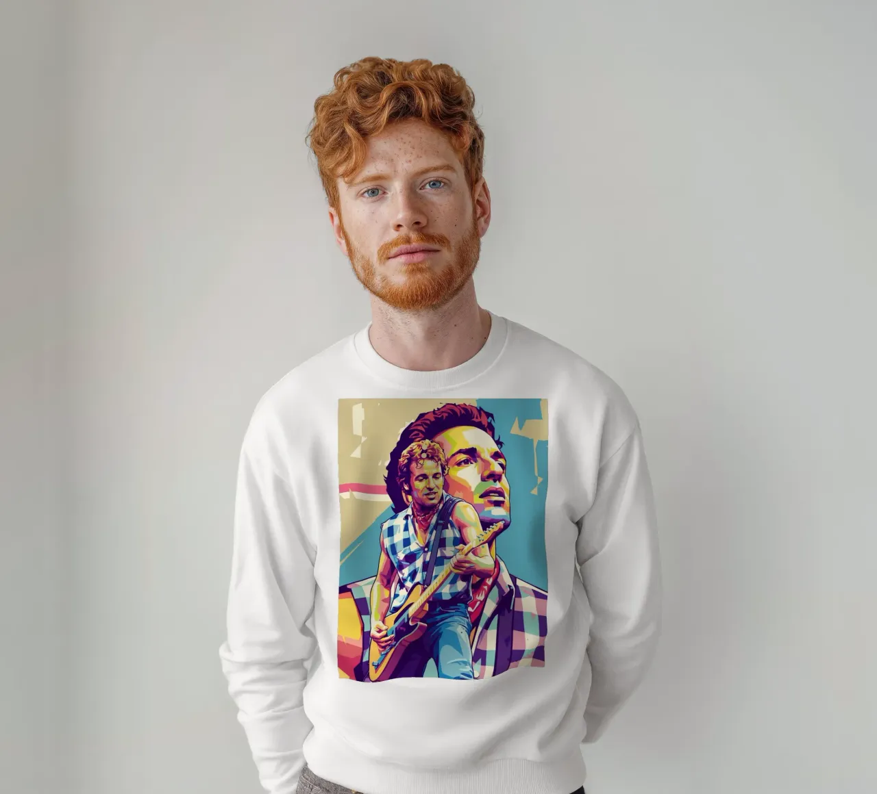 Bruce Springsteen pop art felpa da Hantamrata