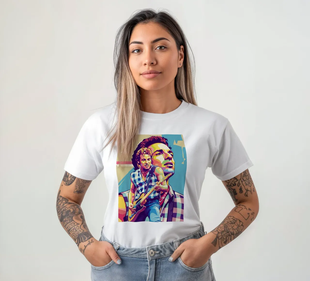 Bruce Springsteen pop art t-shirt da Hantamrata