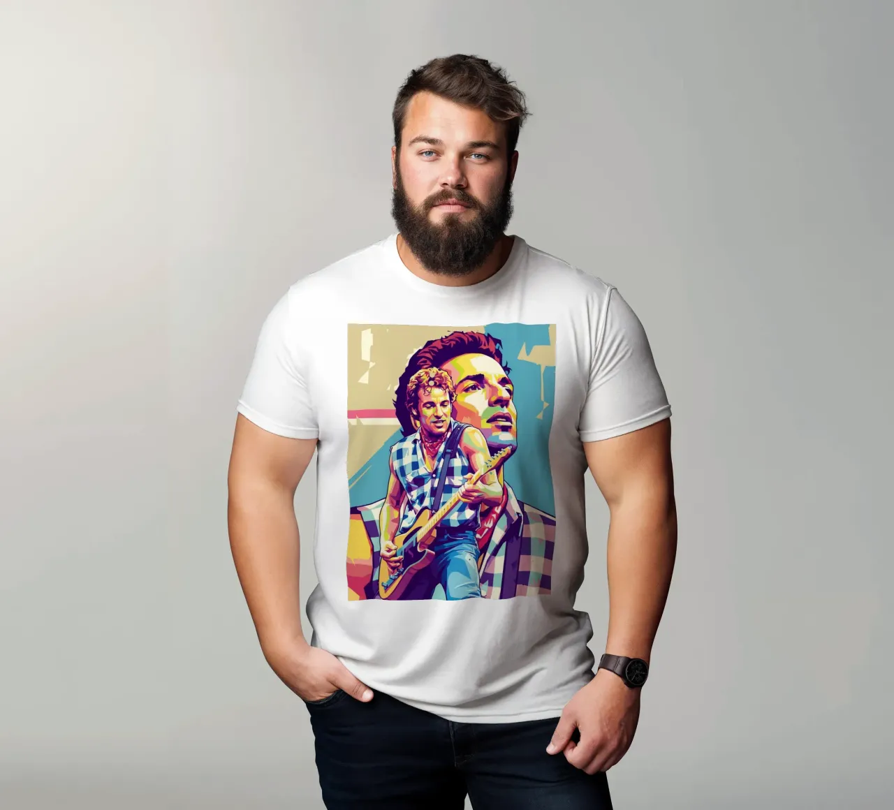 Bruce Springsteen pop art t-shirt da Hantamrata