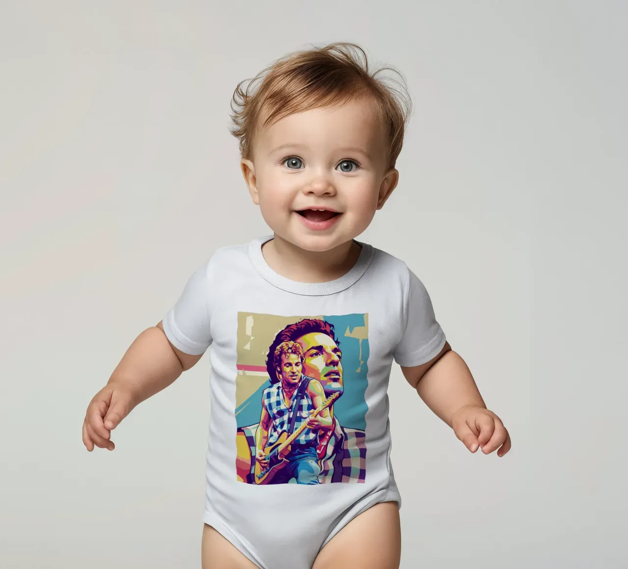 Bruce Springsteen pop art body neonato maniche corte da Hantamrata