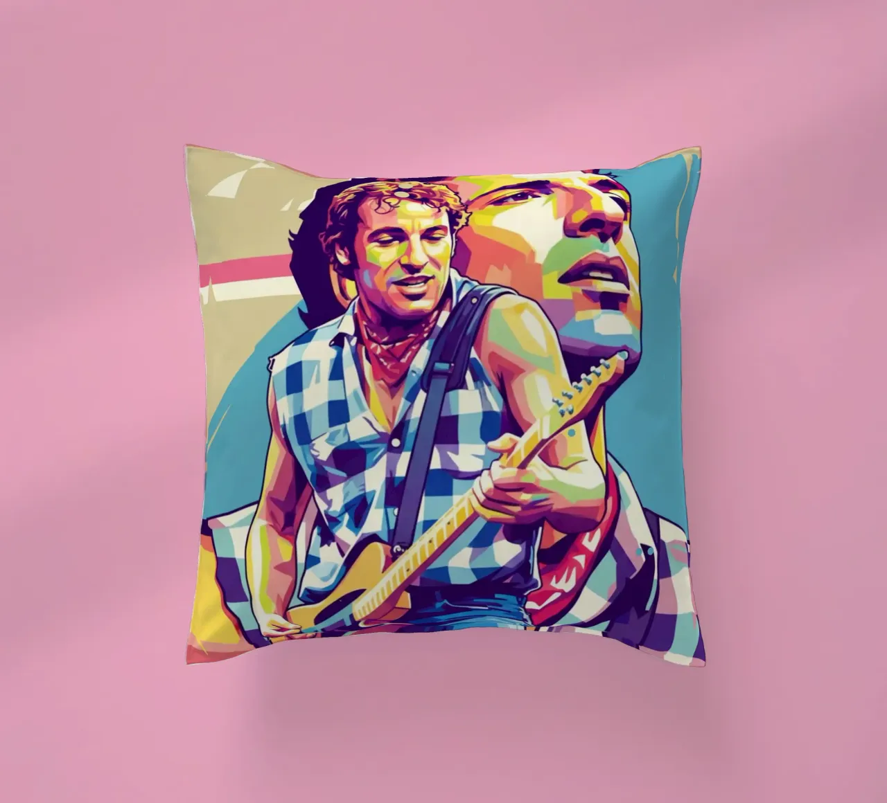 Bruce Springsteen pop art cuscino da Hantamrata