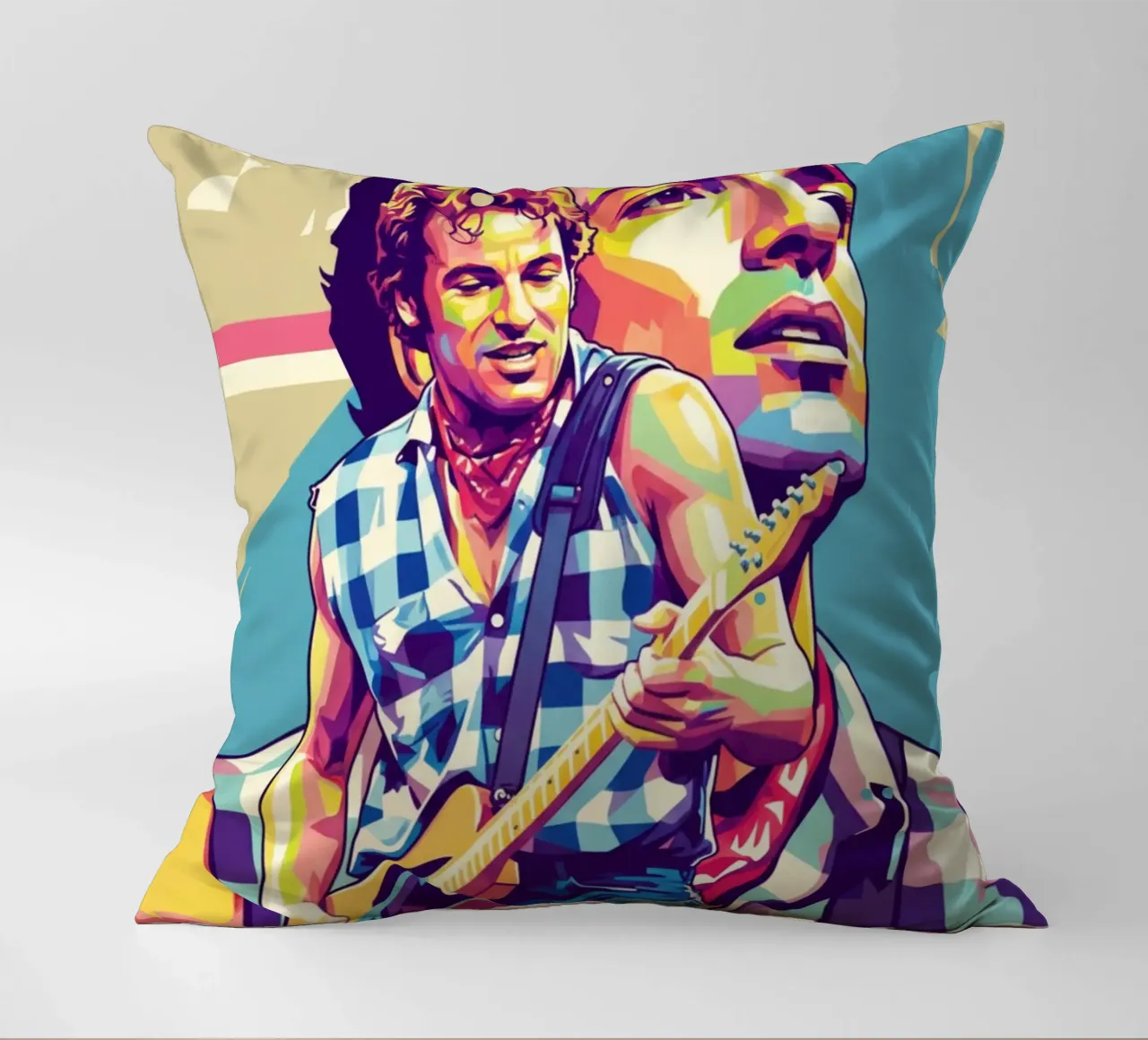 Bruce Springsteen pop art cuscino da Hantamrata