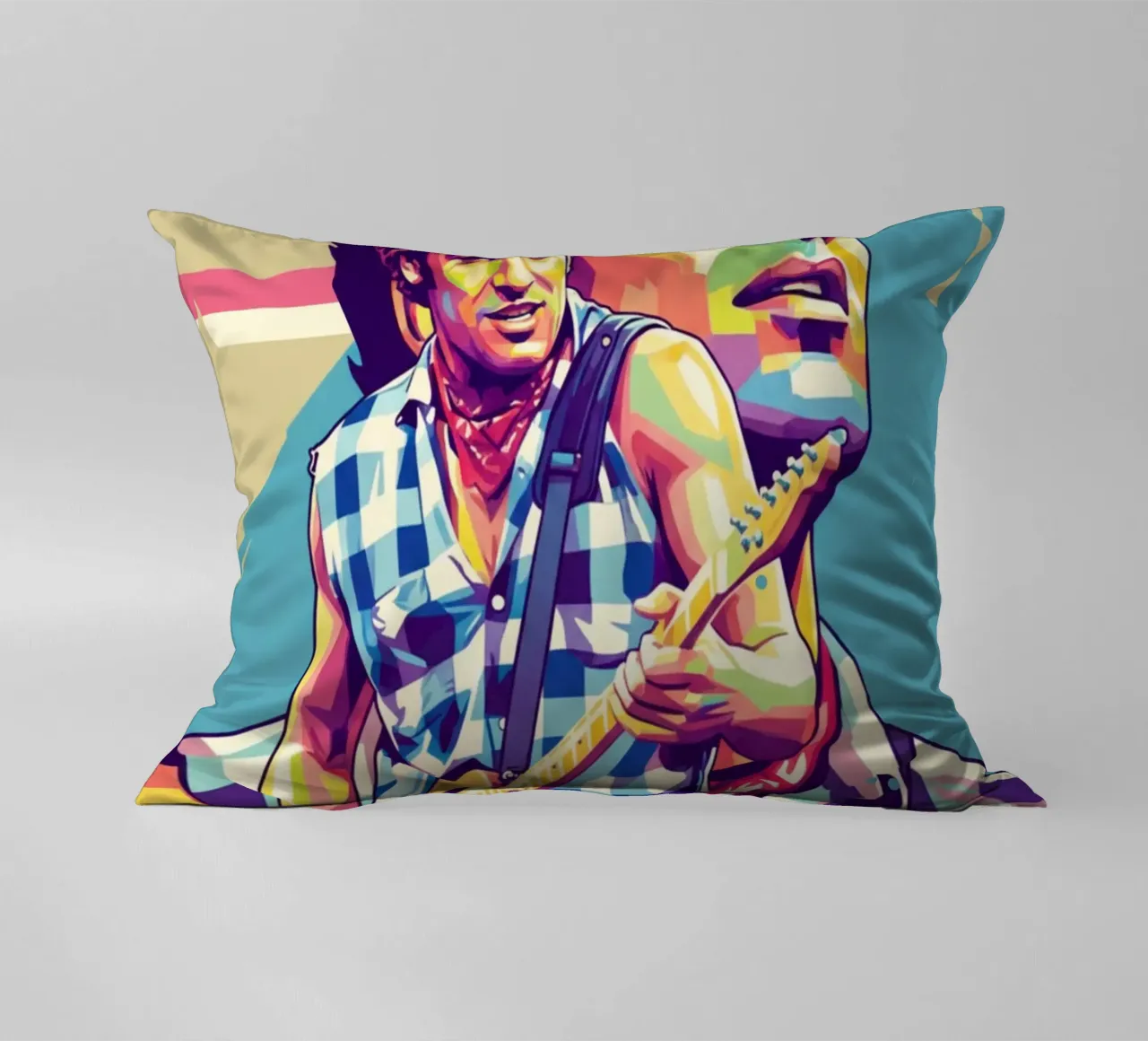 Bruce Springsteen pop art cuscino da Hantamrata