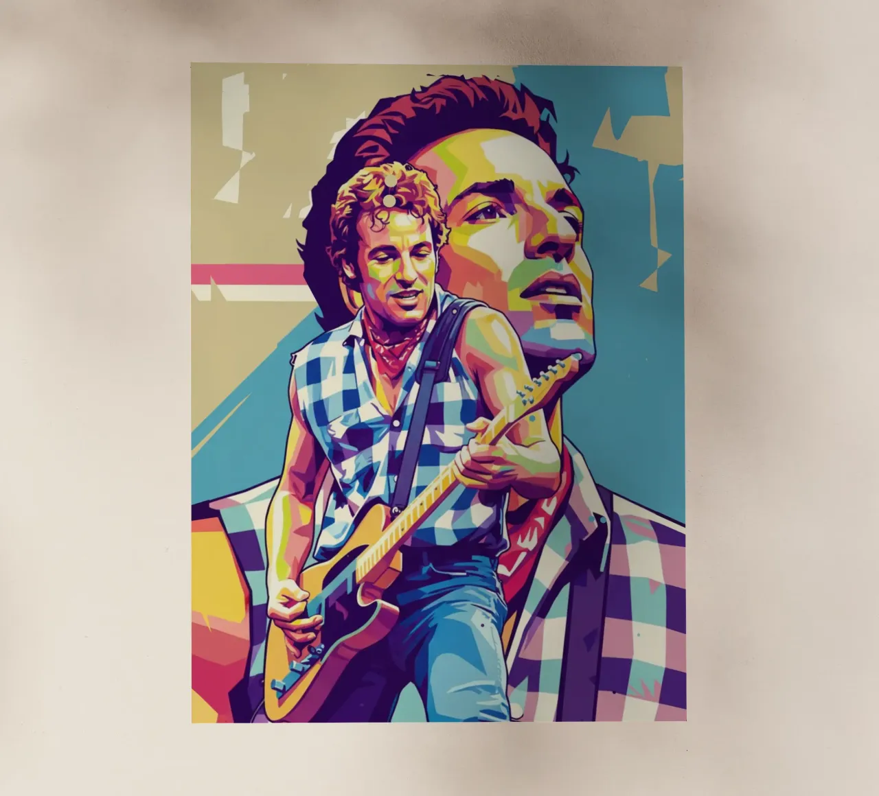 Bruce Springsteen pop art pellicola backlit da Hantamrata