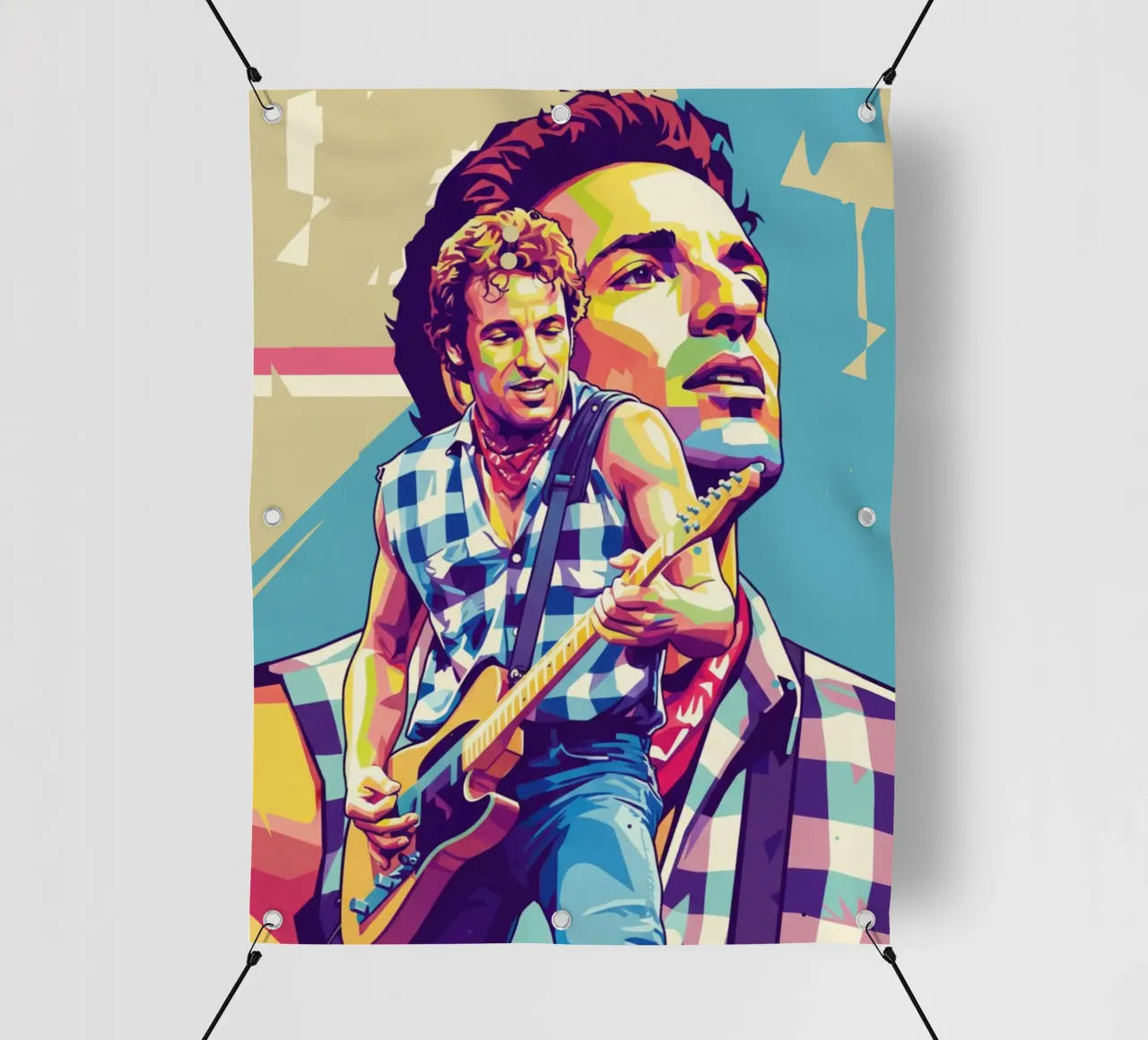 Bruce Springsteen pop art telo in pvc da Hantamrata