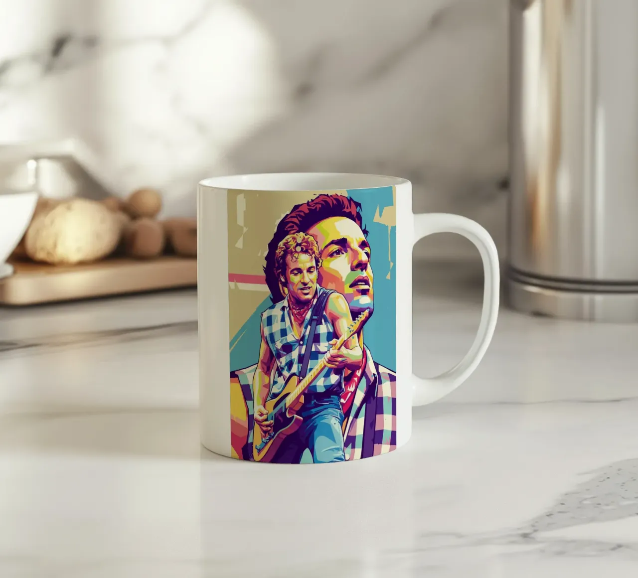 Bruce Springsteen pop art tazza in ceramica da Hantamrata