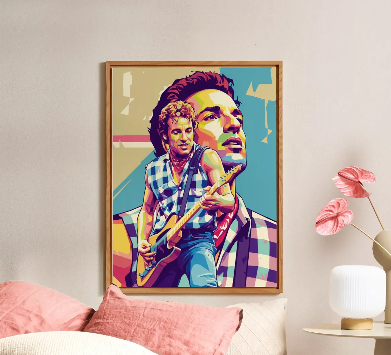 Bruce Springsteen pop art alluminio dibond da Hantamrata