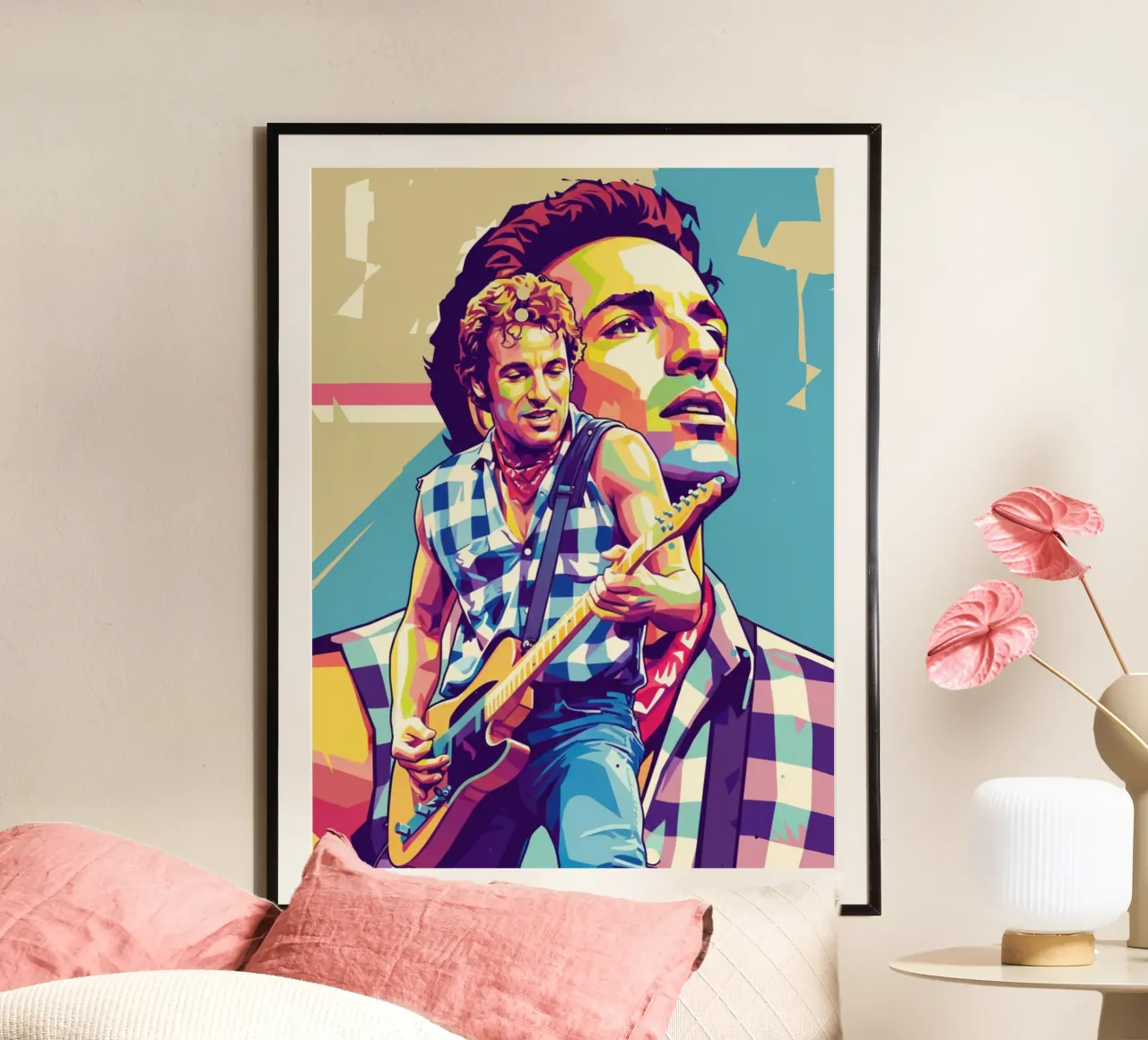 Bruce Springsteen pop art carta hahnemühle da Hantamrata