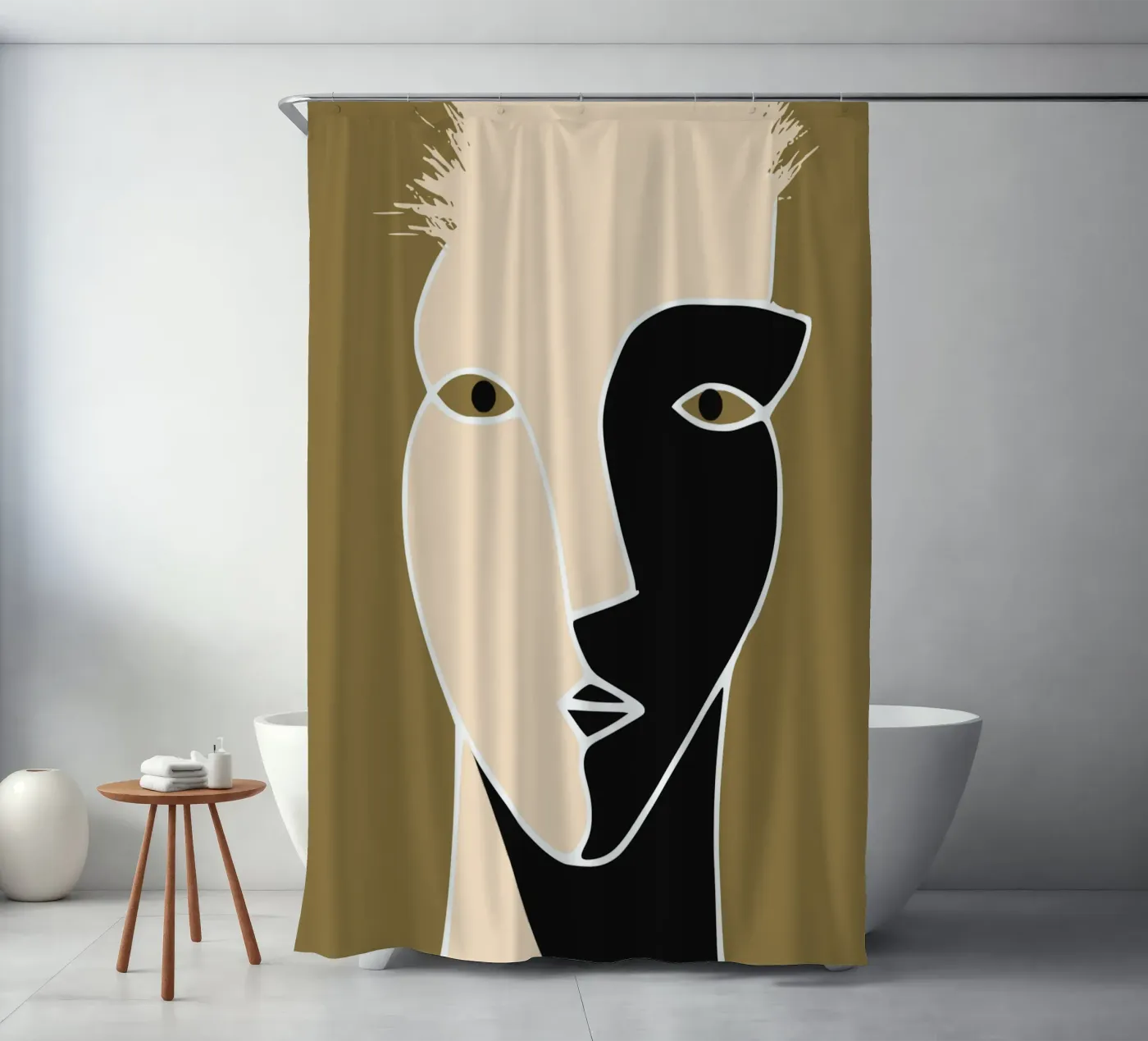 Pumpenseite Duschvorhang von Little Dean