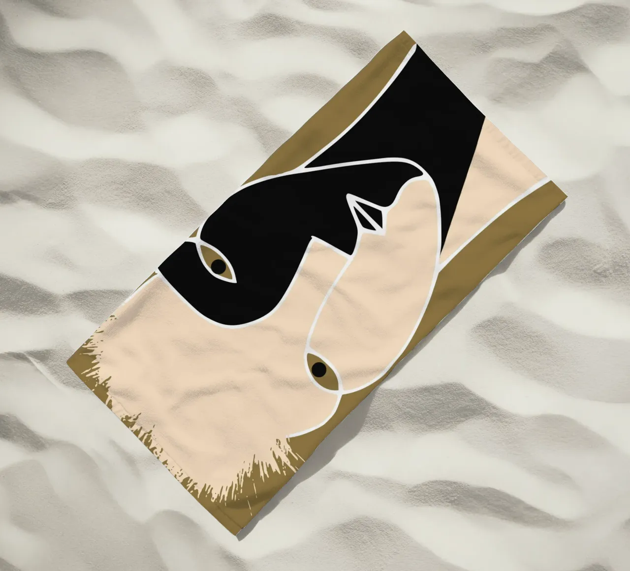 Pomp voorkant strandhanddoek van Little Dean