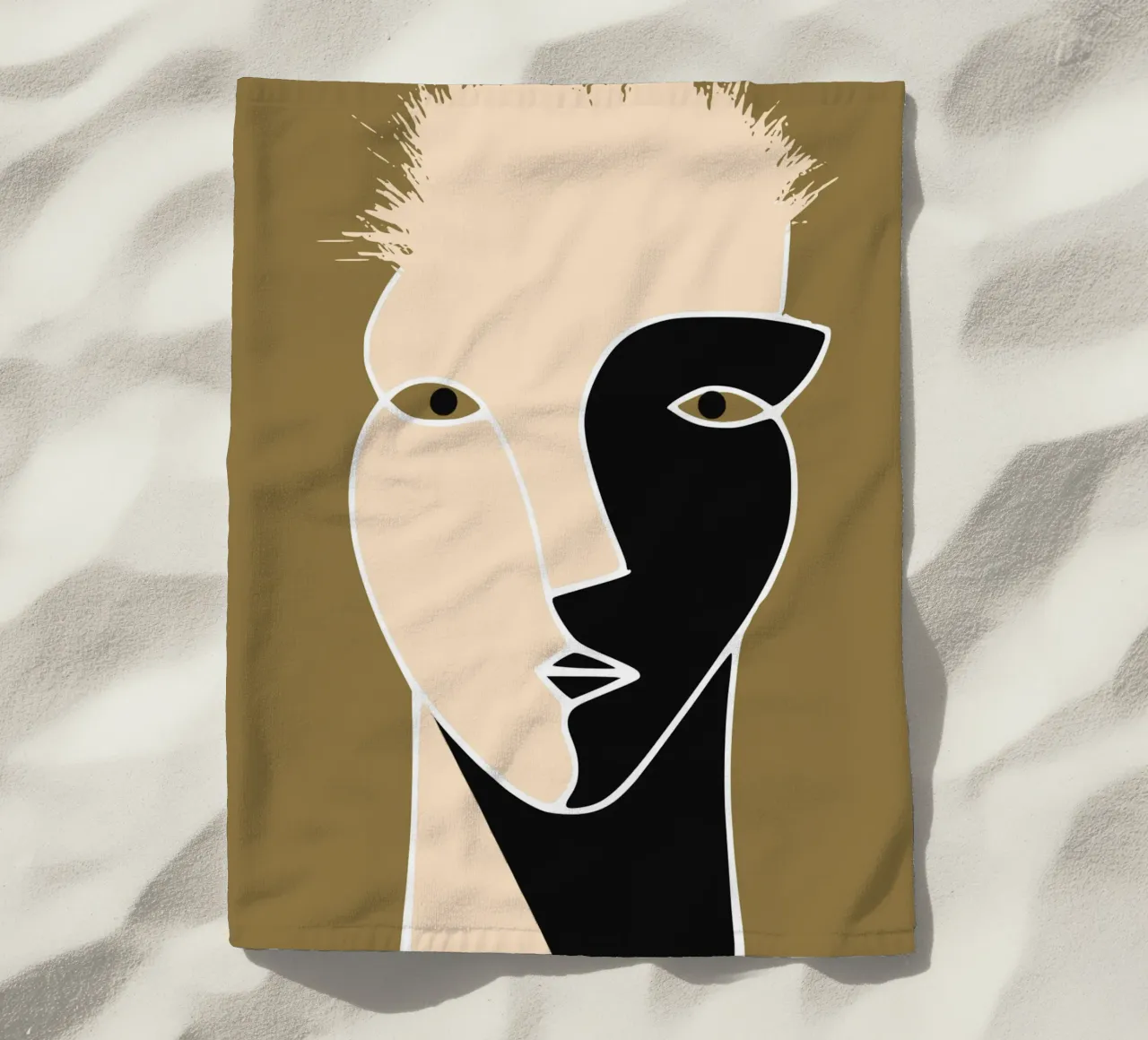 Pomp voorkant strandhanddoek van Little Dean