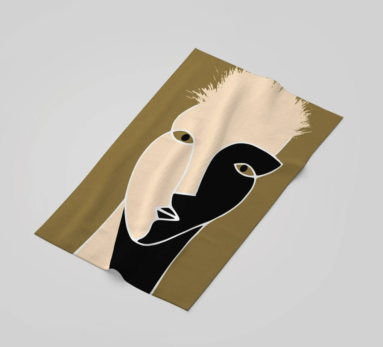 Pomp voorkant strandhanddoek van Little Dean