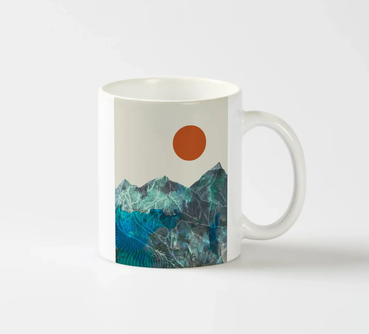 Sole rosso tazza in ceramica da Little Dean