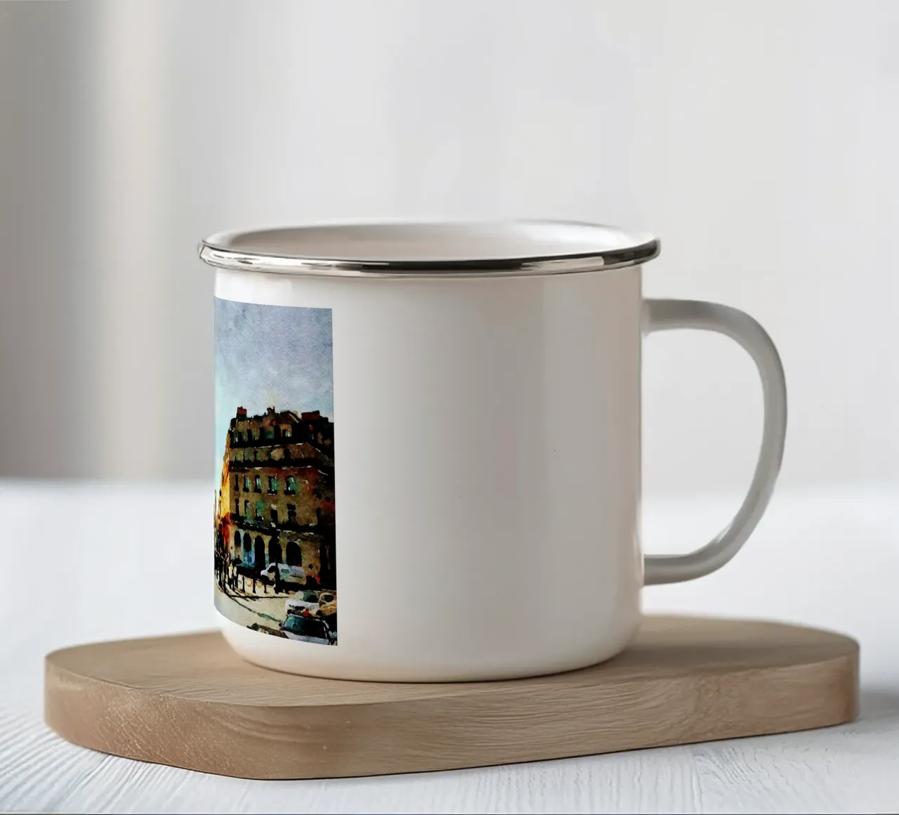 A Parigi tazza in smalto da Massimo Frascogna