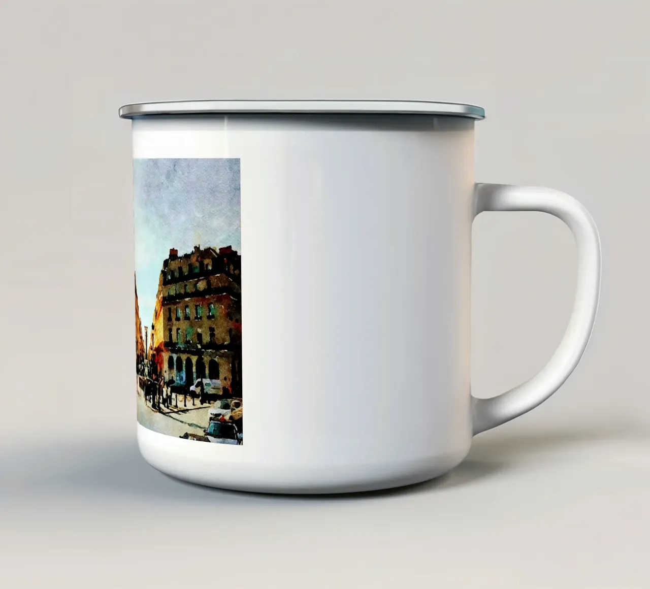 A Parigi tazza in smalto da Massimo Frascogna