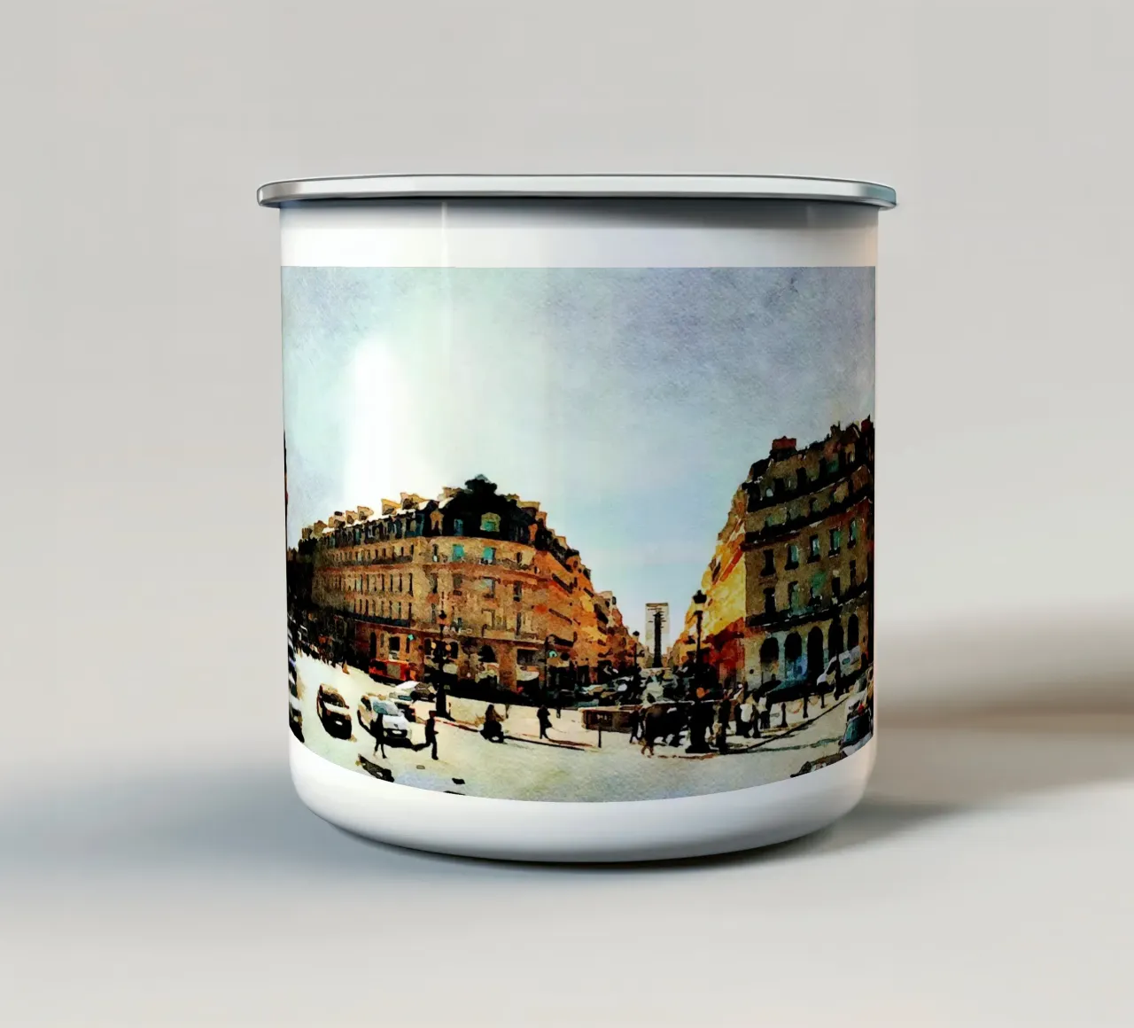 A Parigi tazza in smalto da Massimo Frascogna