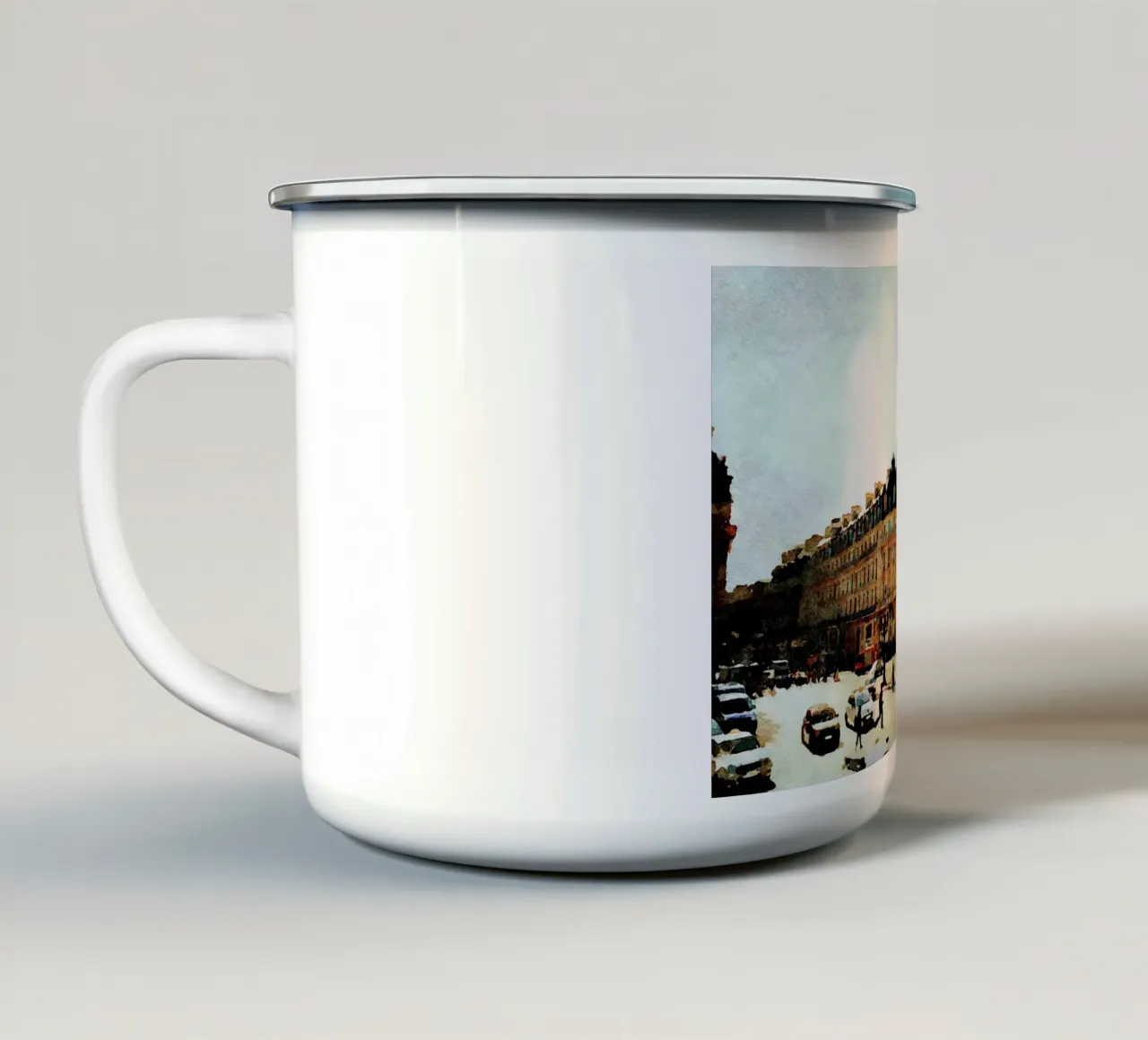 A Parigi tazza in smalto da Massimo Frascogna