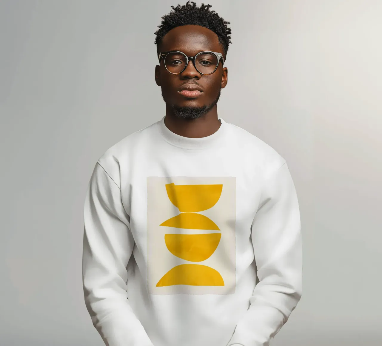abstracto minimal 23 -Yellow Balance sudadera de ThingDesign