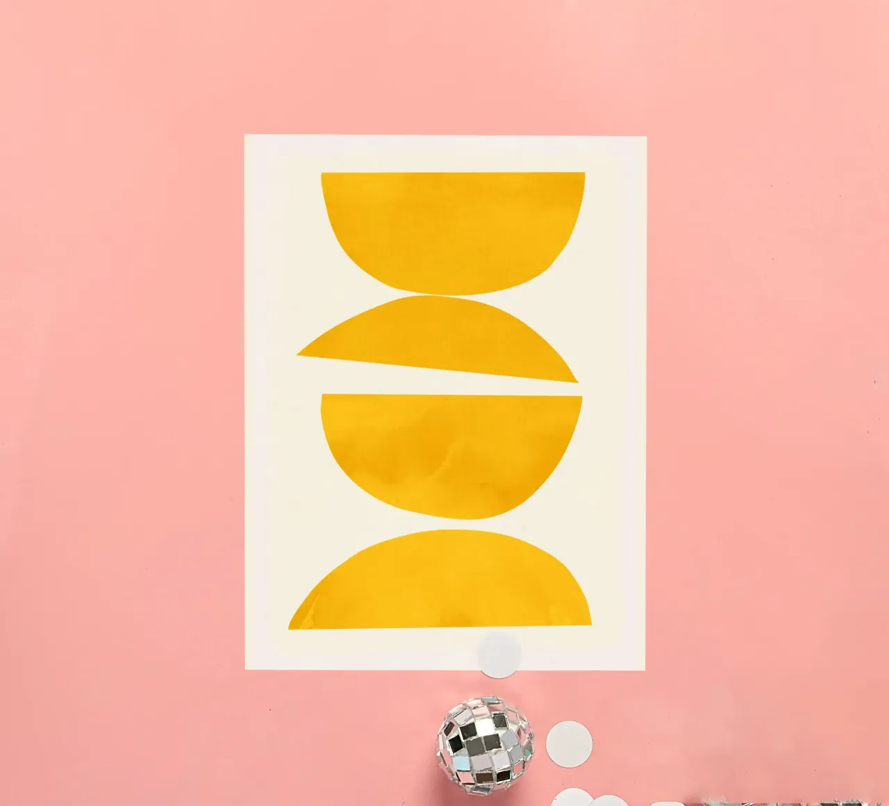 abstract minimal 23 -Yellow Balance Sticker von ThingDesign