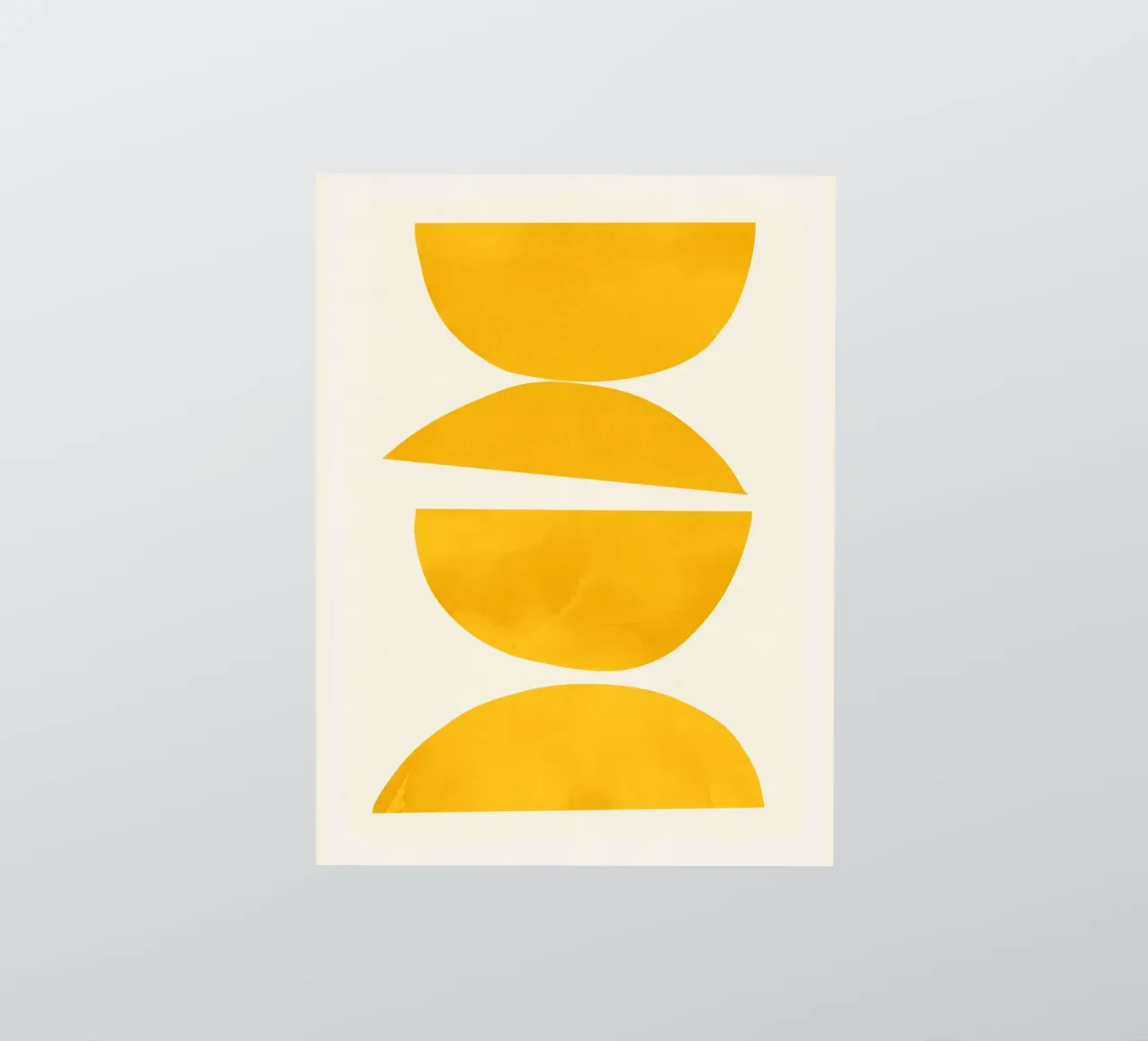 abstract minimal 23 -Yellow Balance Sticker von ThingDesign