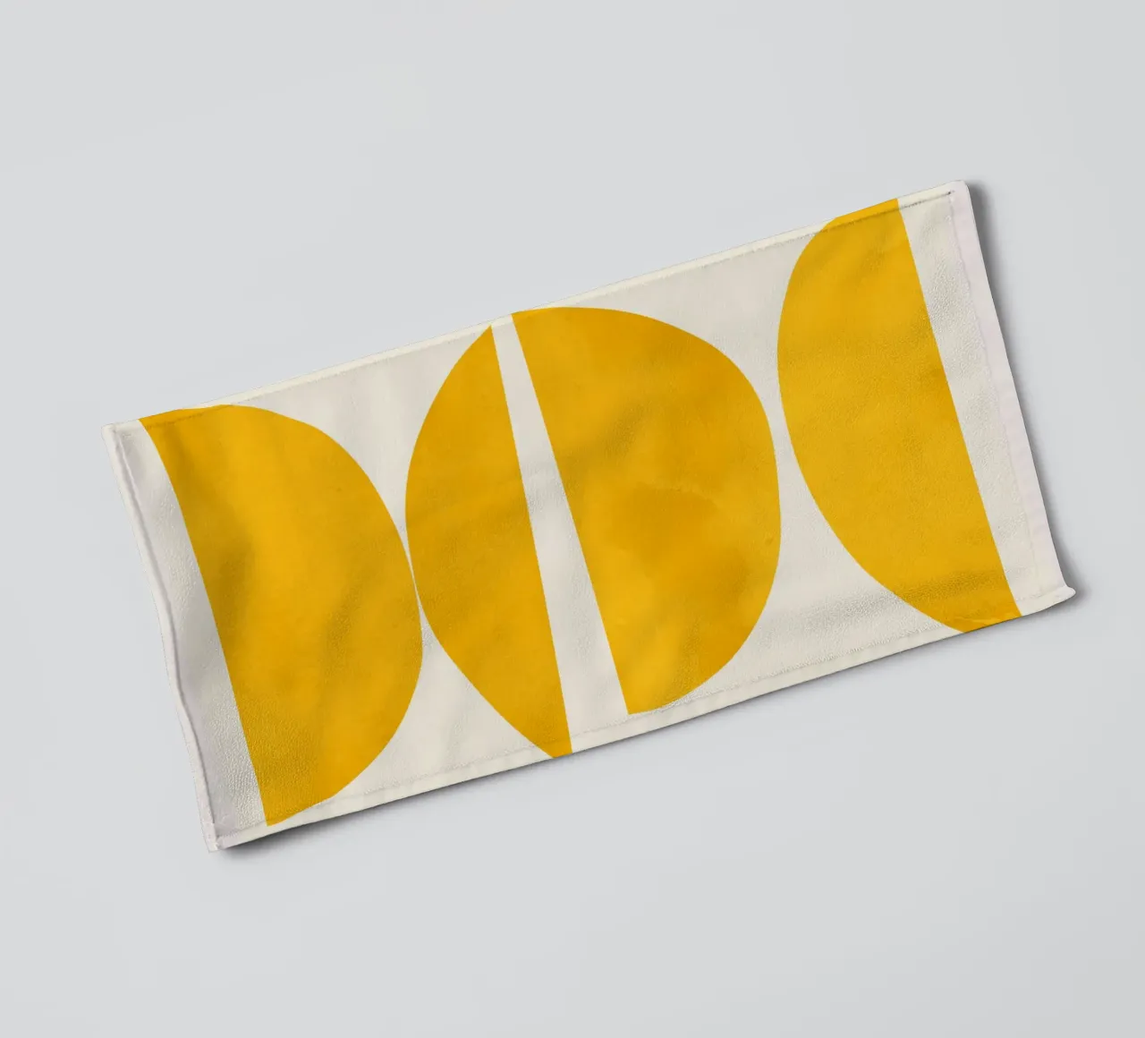 abstract minimal 23 -Yellow Balance towel by ThingDesign