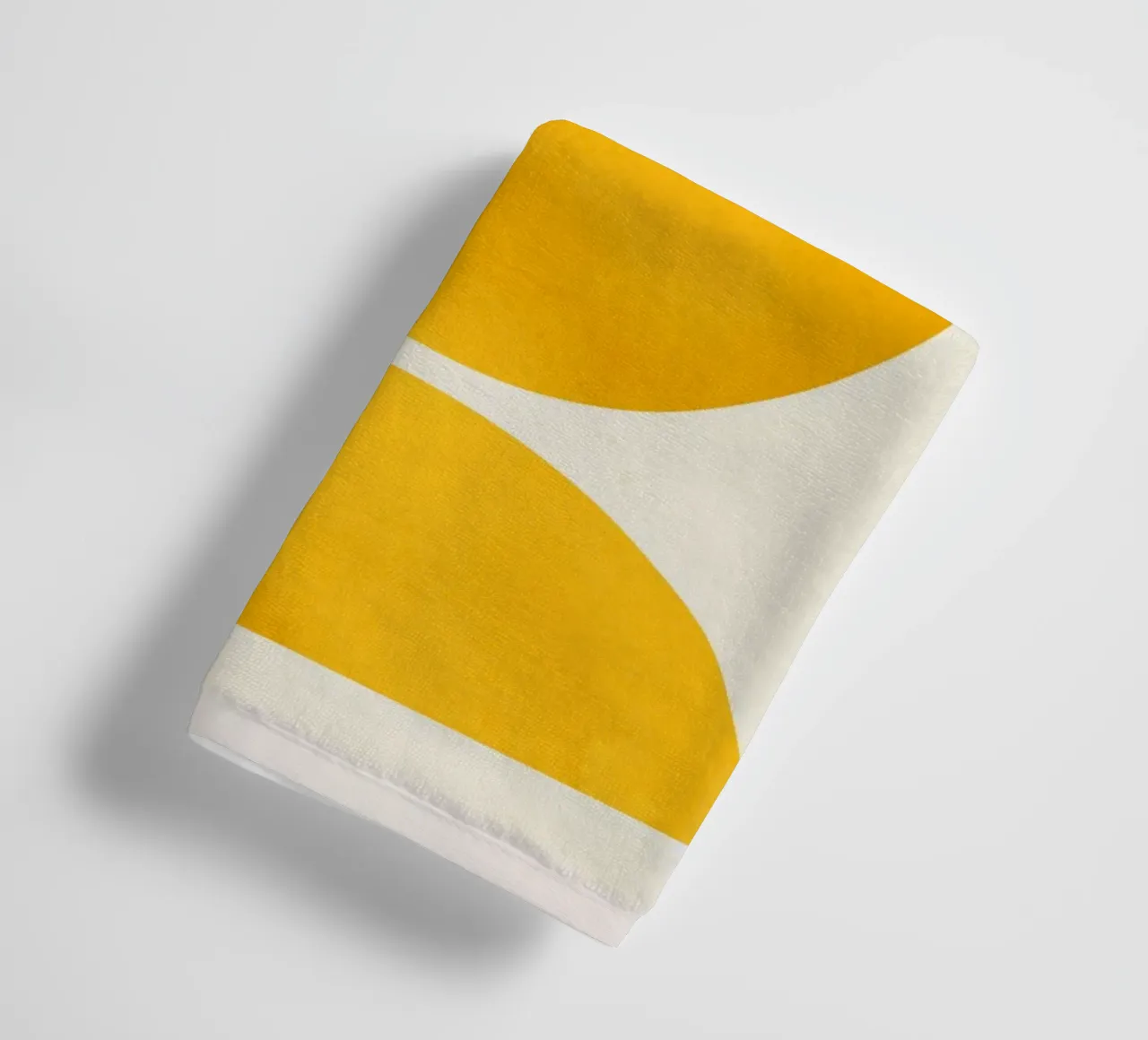 abstract minimal 23 -Yellow Balance towel by ThingDesign