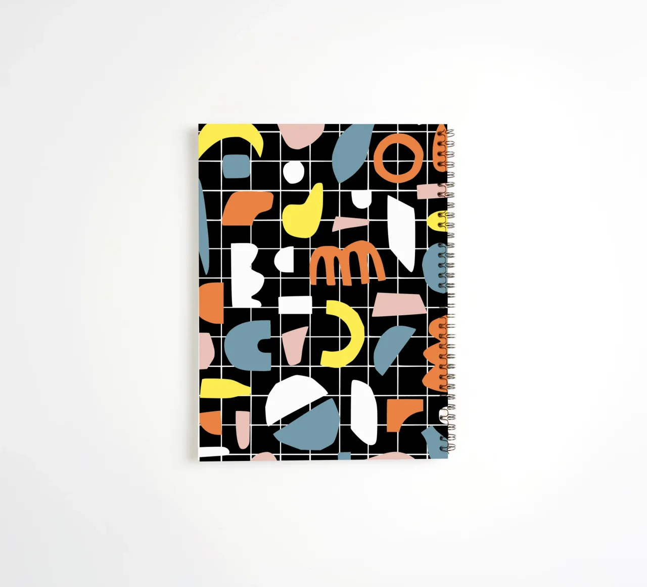 Geometric shapes segment spiral notebook by Little Dean