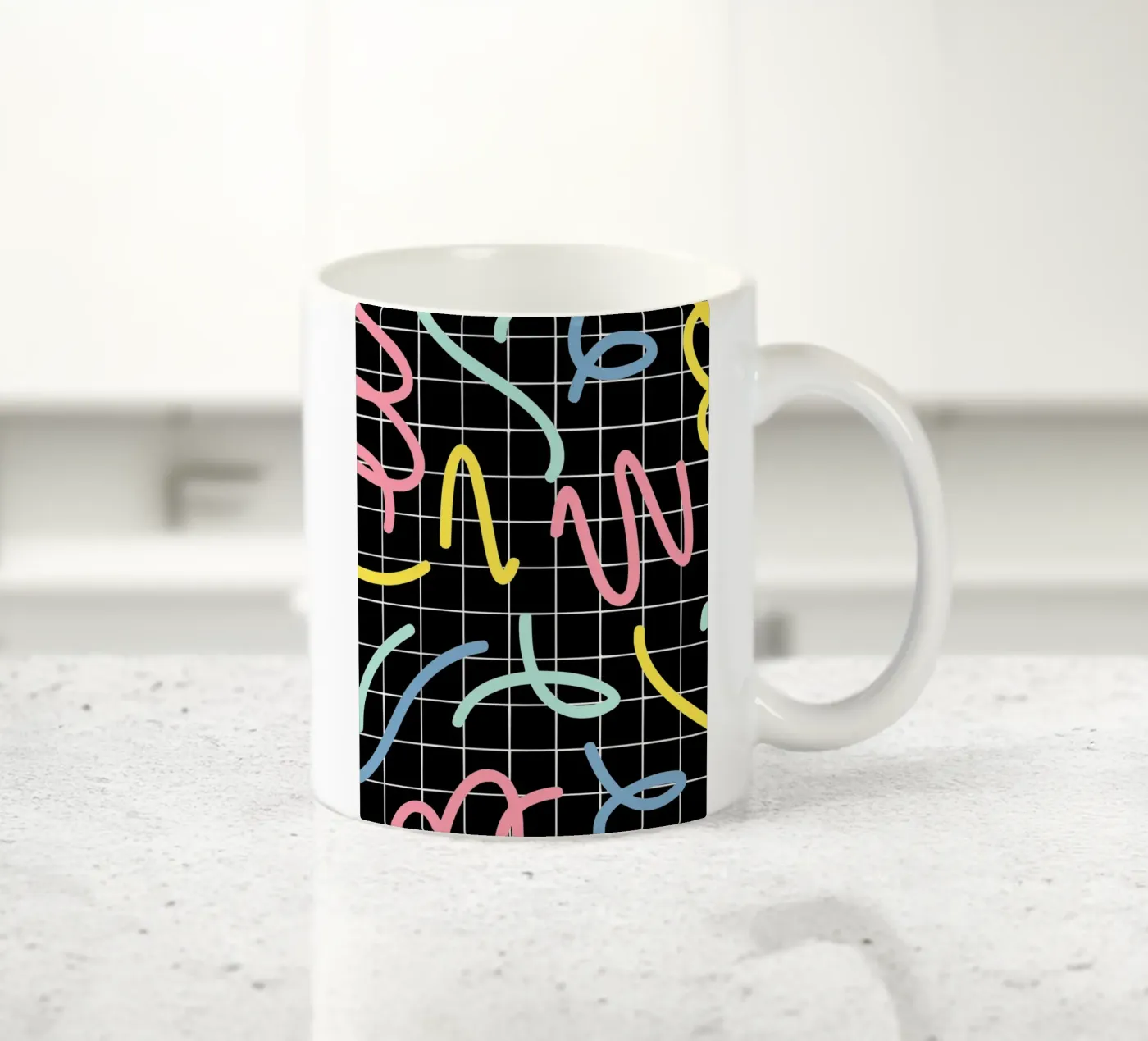 Ribbons segment ceramic mug by Little Dean