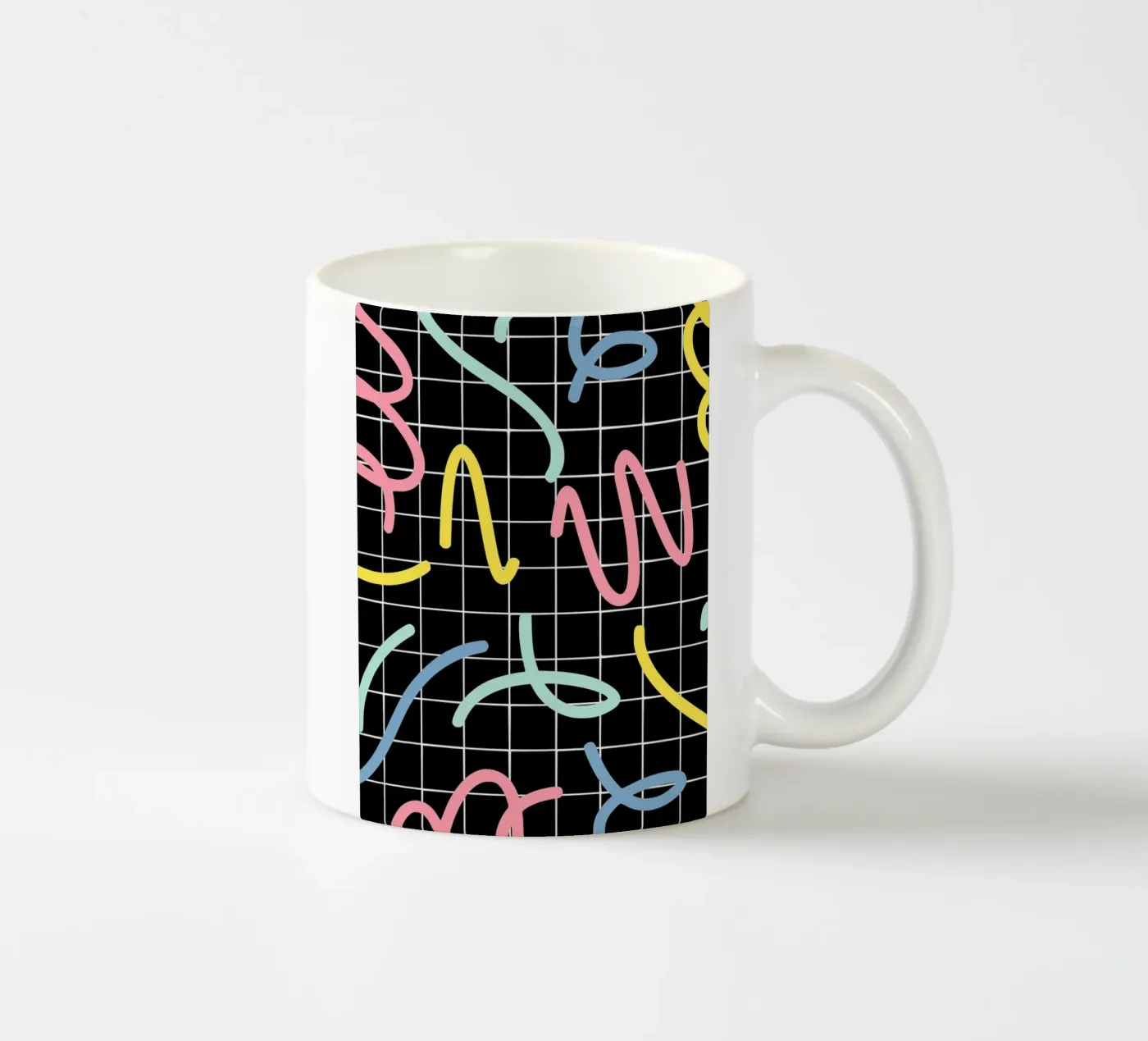 Ribbons segment ceramic mug by Little Dean