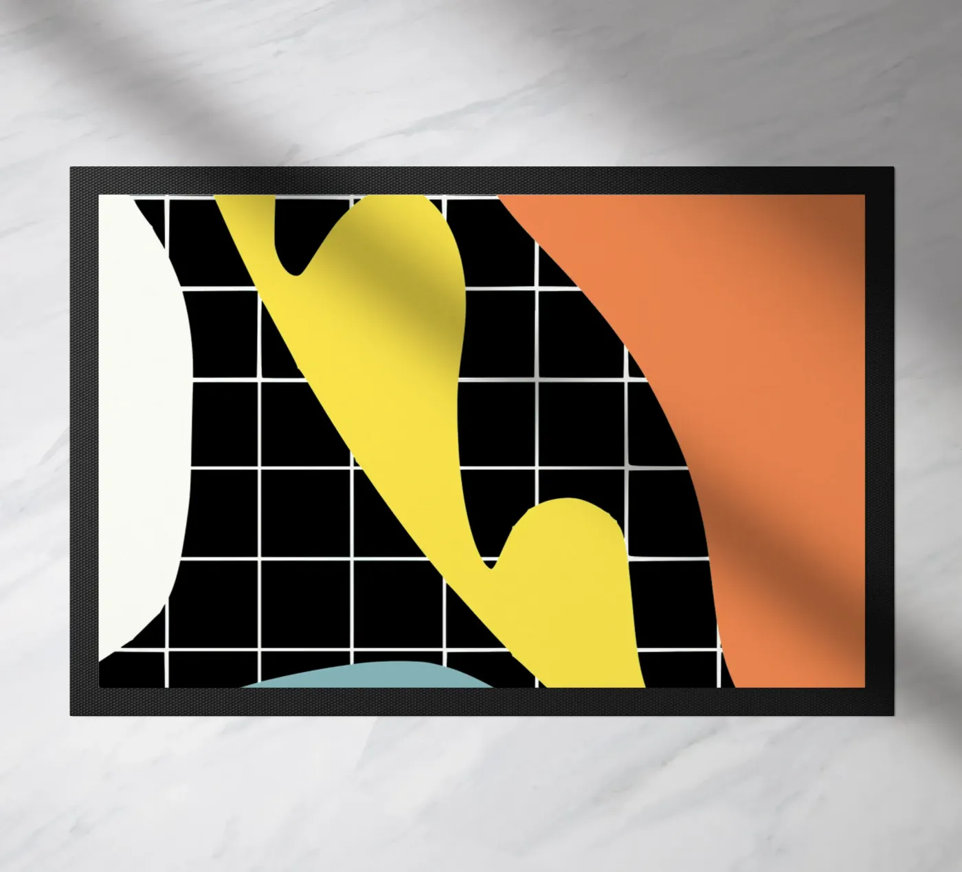 Blue segment doormat by Little Dean