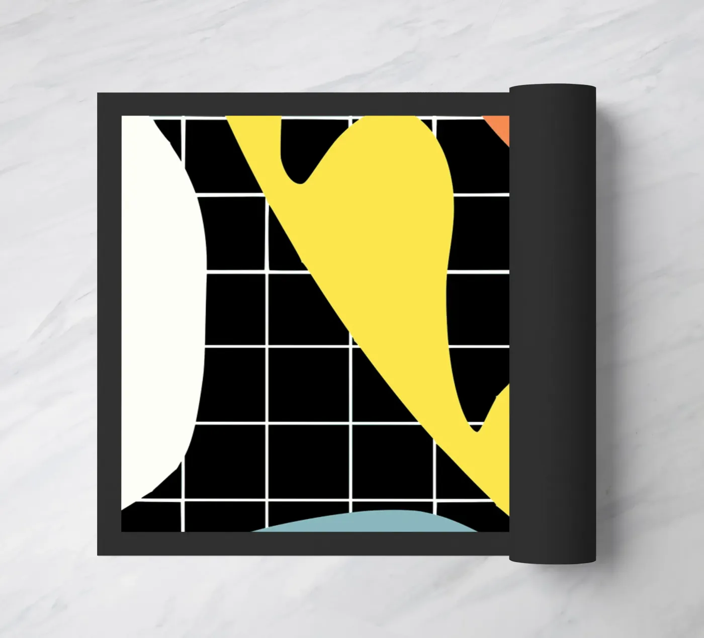 Blue segment doormat by Little Dean