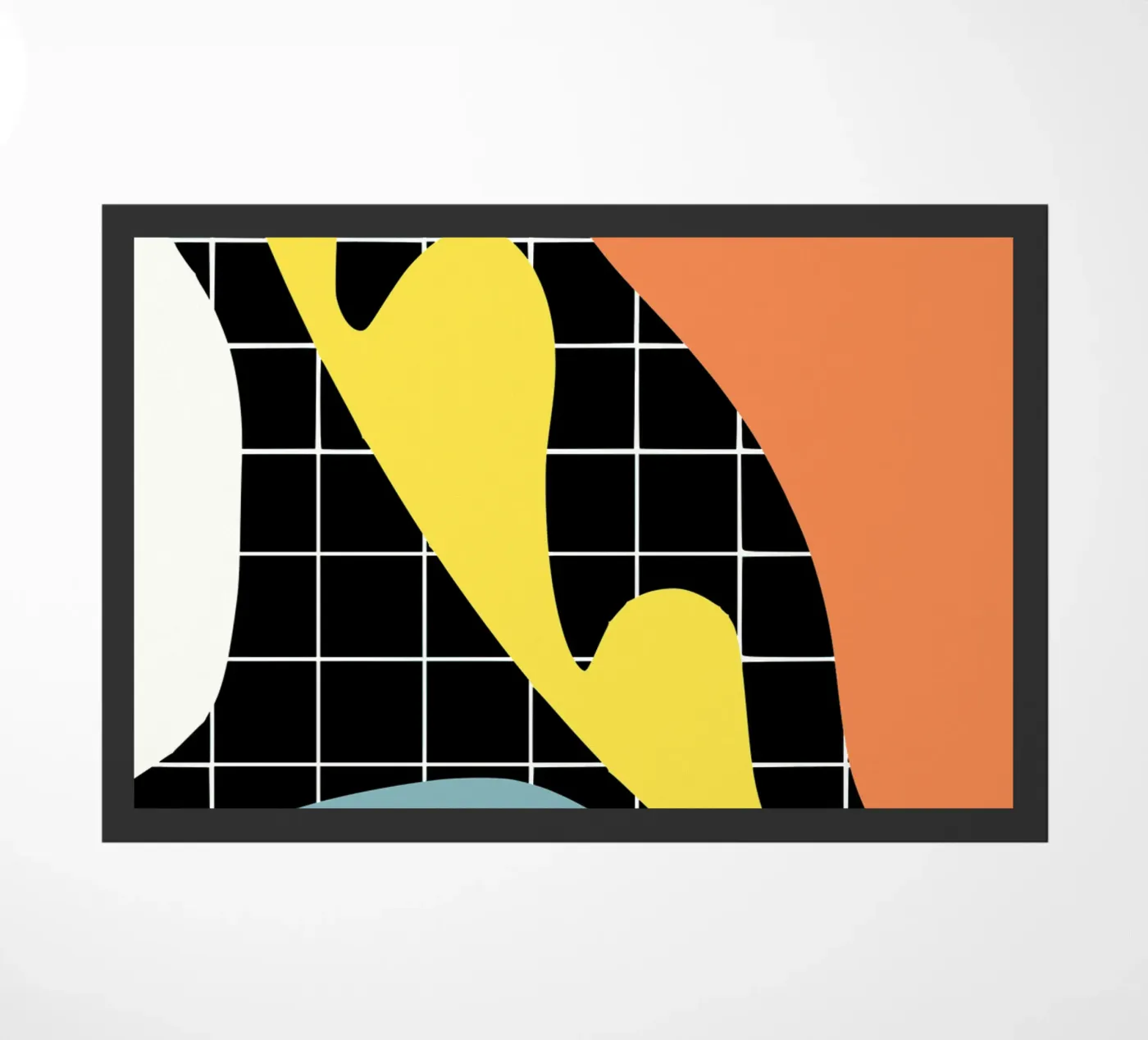 Blue segment doormat by Little Dean