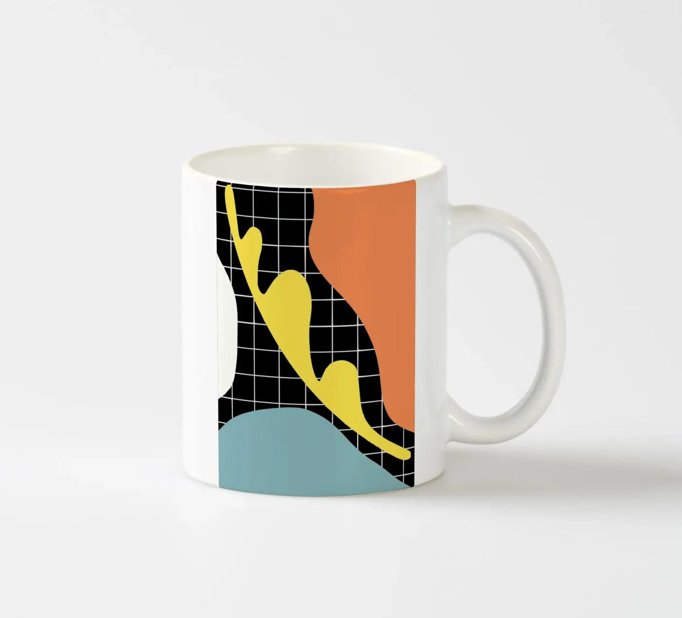 Blue segment ceramic mug by Little Dean