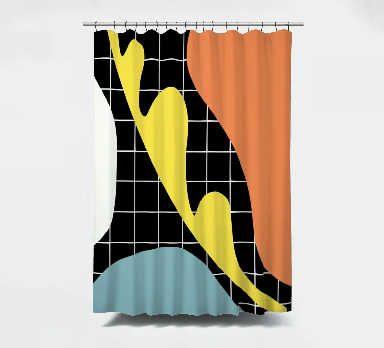 Blauw segment douchegordijn van Little Dean