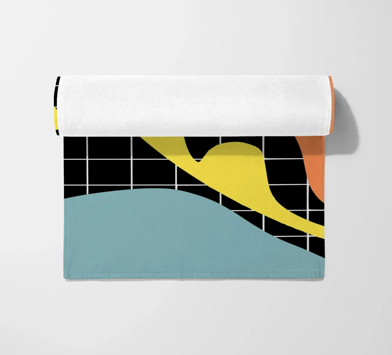 Blauw segment strandhanddoek van Little Dean