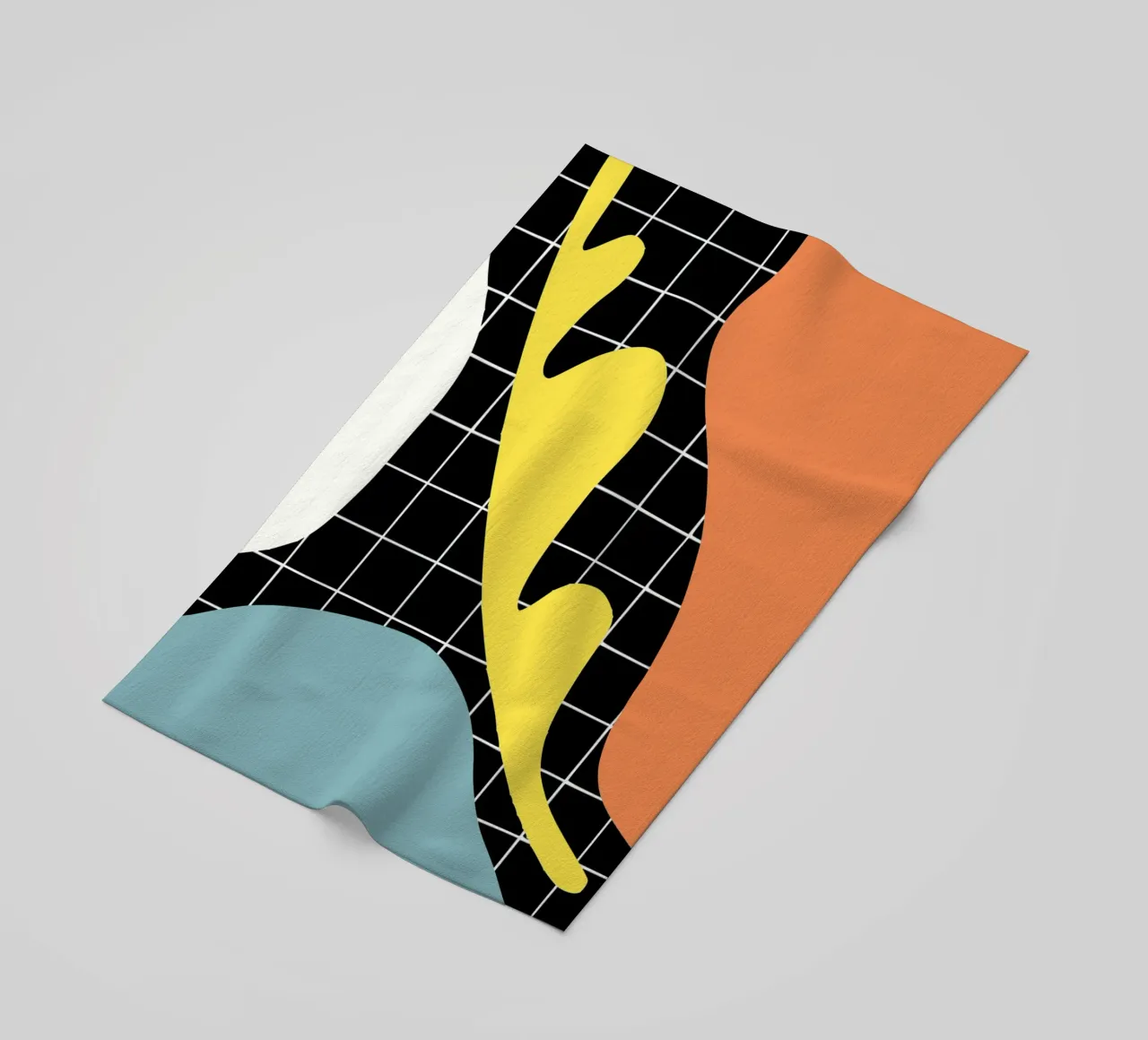 Blauw segment strandhanddoek van Little Dean